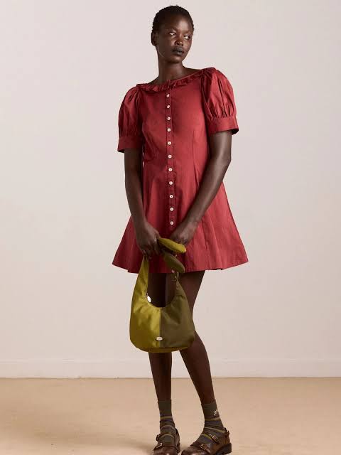 Damson Madder ANKE MINI DRESS RED PEAR