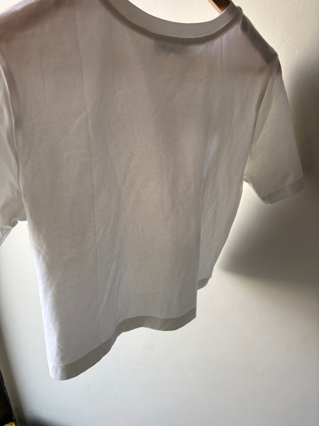 WHITE LACE INSERT TSHIRT S