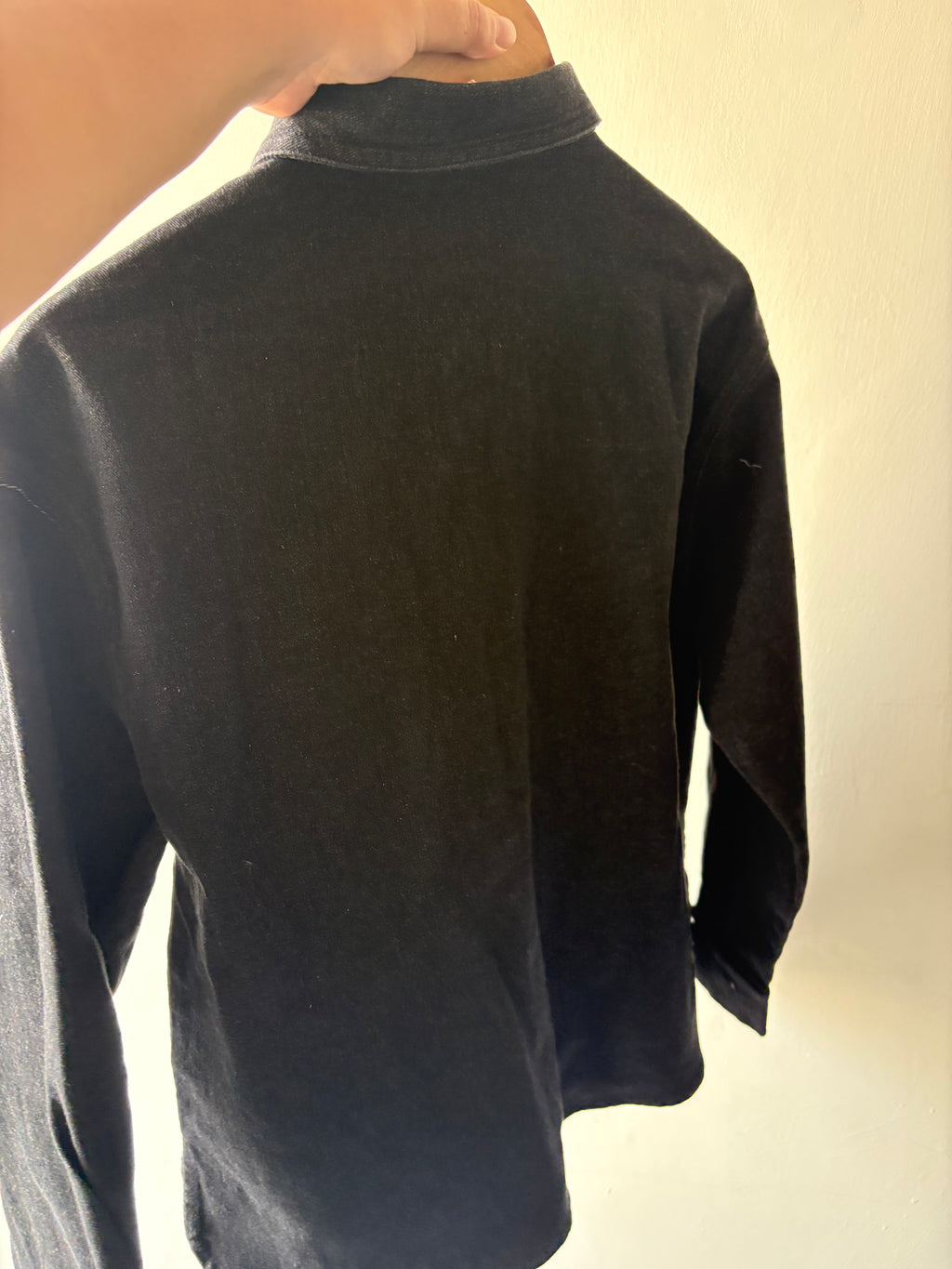 COMPANIA FANTASTICA Blue denim shirt with Euphonia print