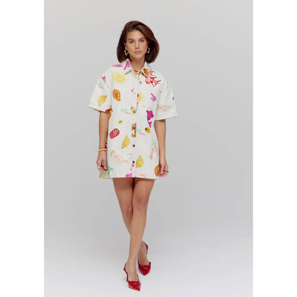 Harper And Yve TESSA-DR Pattern Blouse Dress Multi S