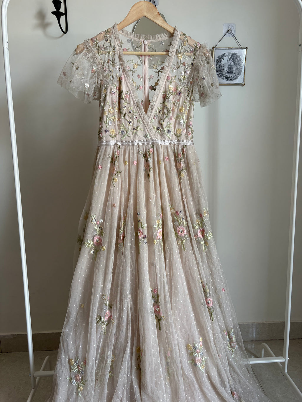 NEEDLE & THREAD Petunia Sequin Gown UK 10