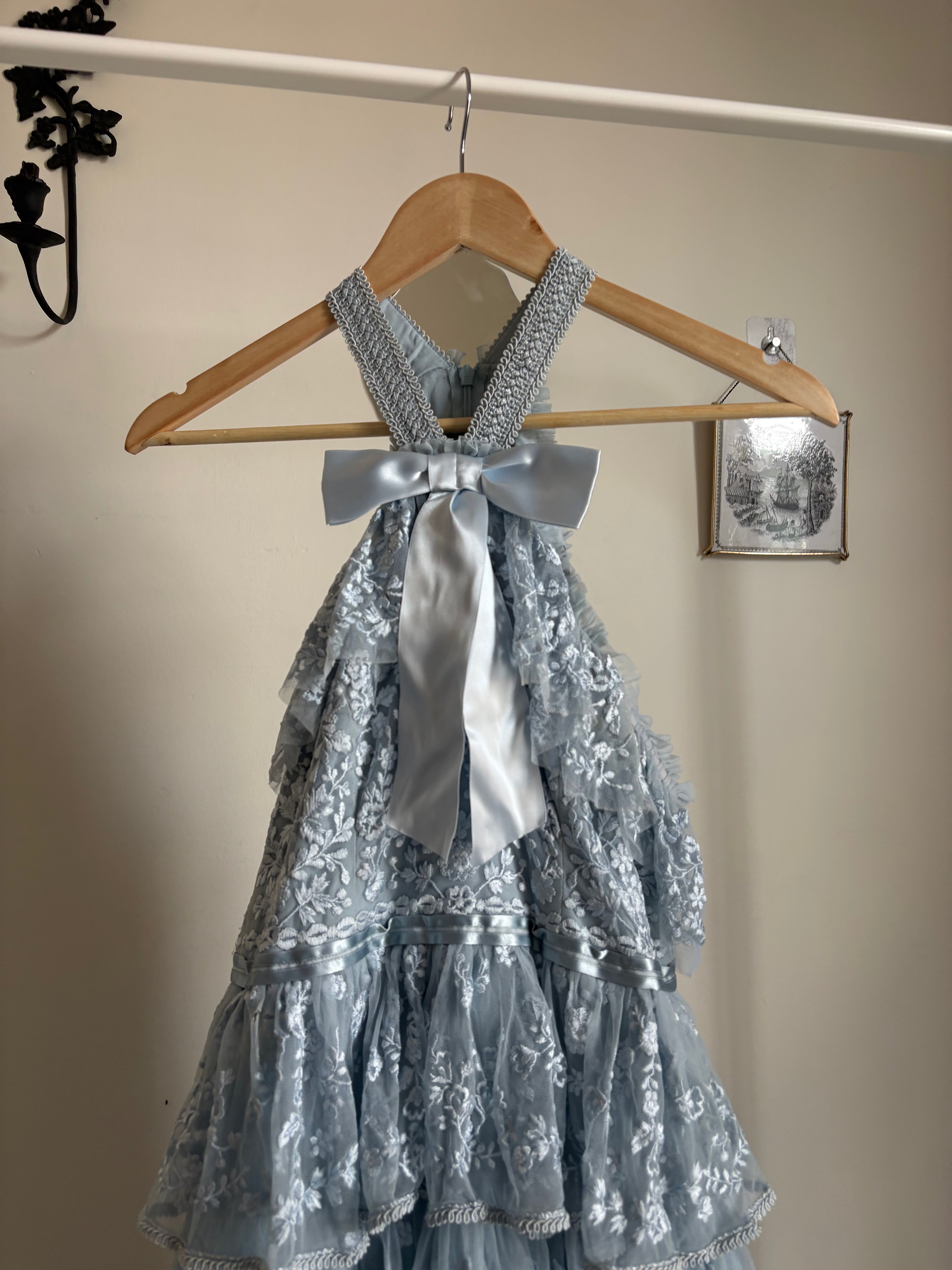 NEEDLE & THREAD PRIMROSE GOWN- AQUA UK 10
