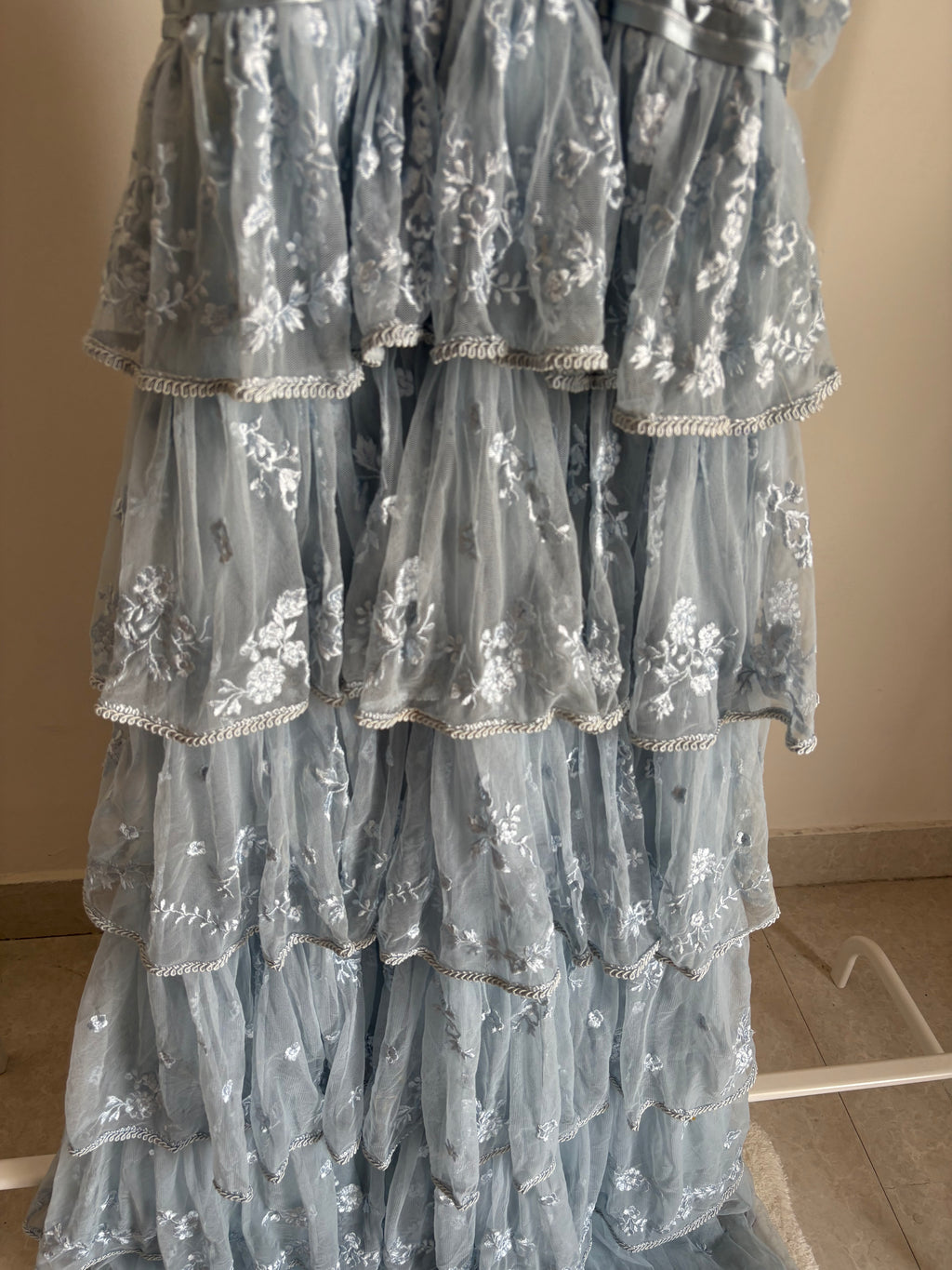 NEEDLE & THREAD PRIMROSE GOWN- AQUA UK 10