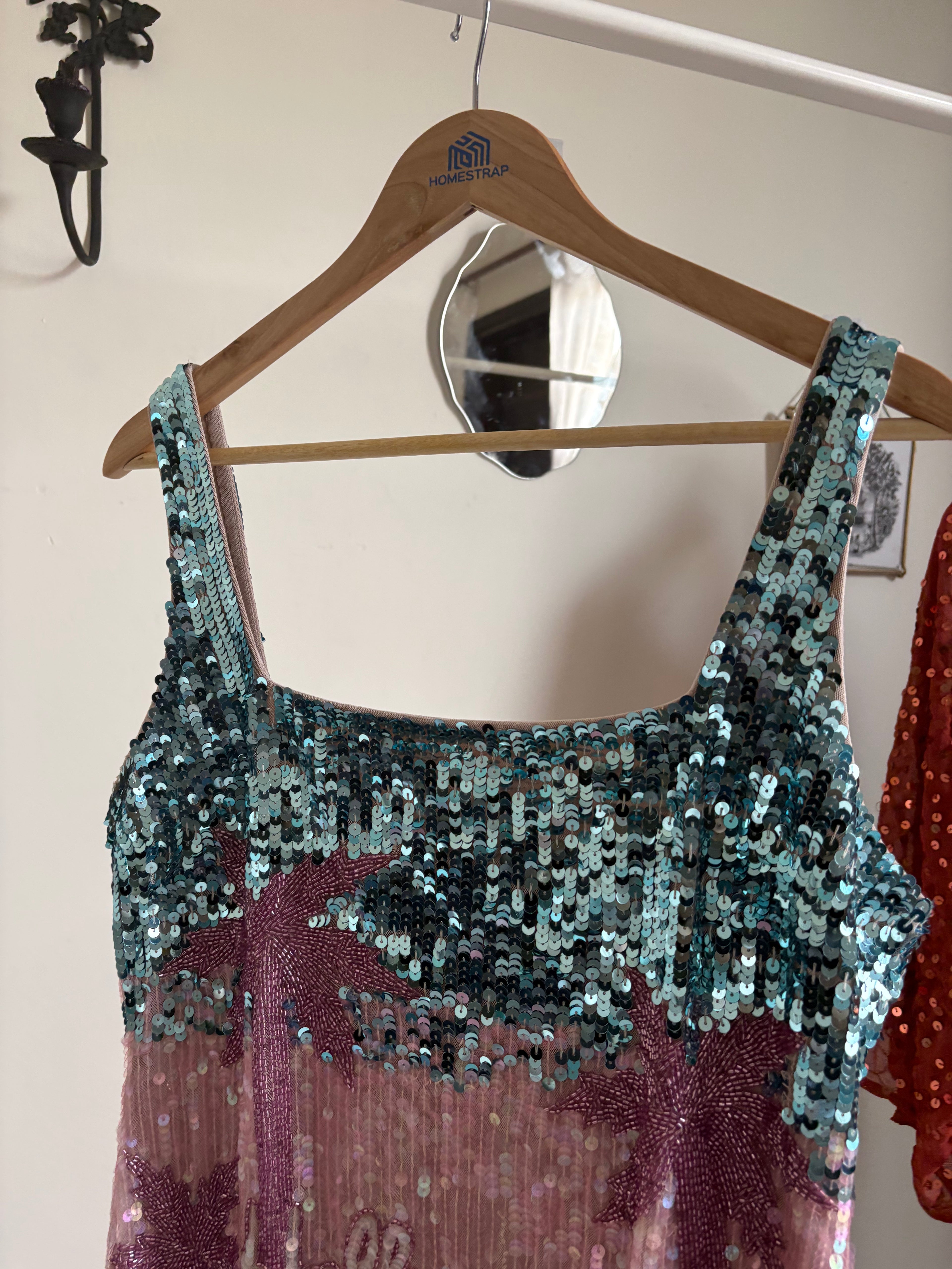 River Island Pink Year Zero Hollywood Embellished Dress XL