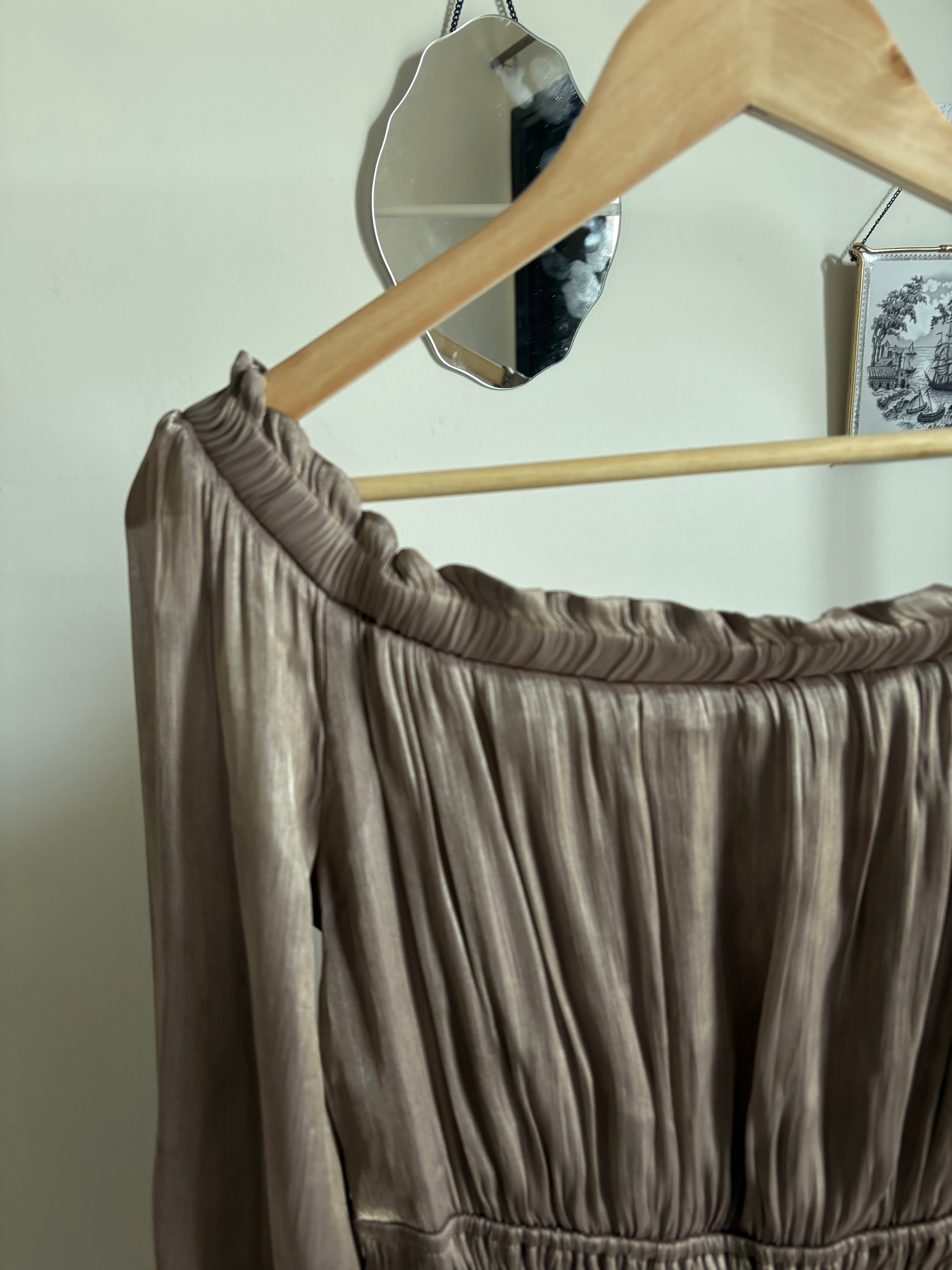 Anthropologie The Somerset Off-Shoulder Maxi Dress S/M