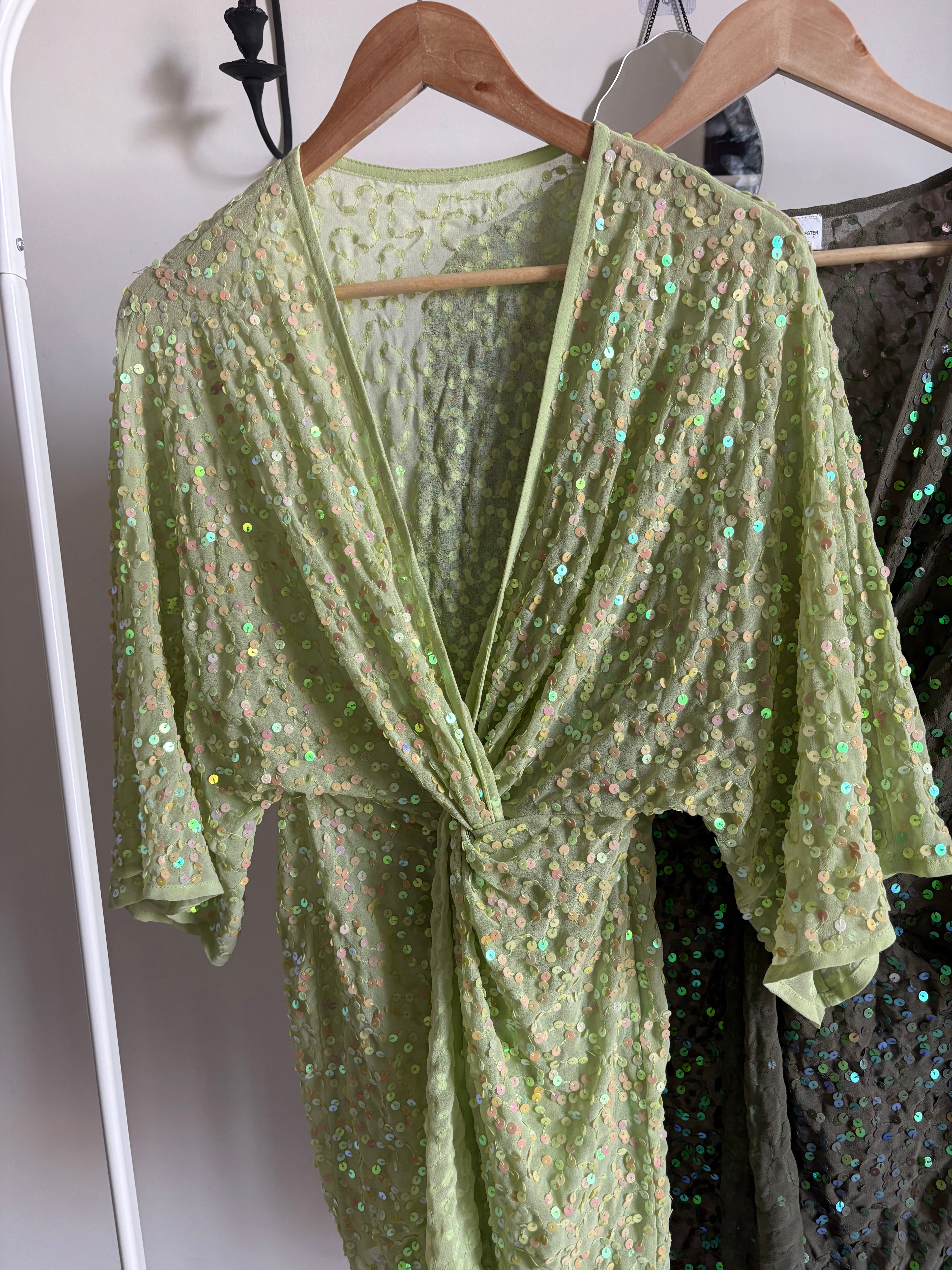 ASOS Design Sequin knot mini dress