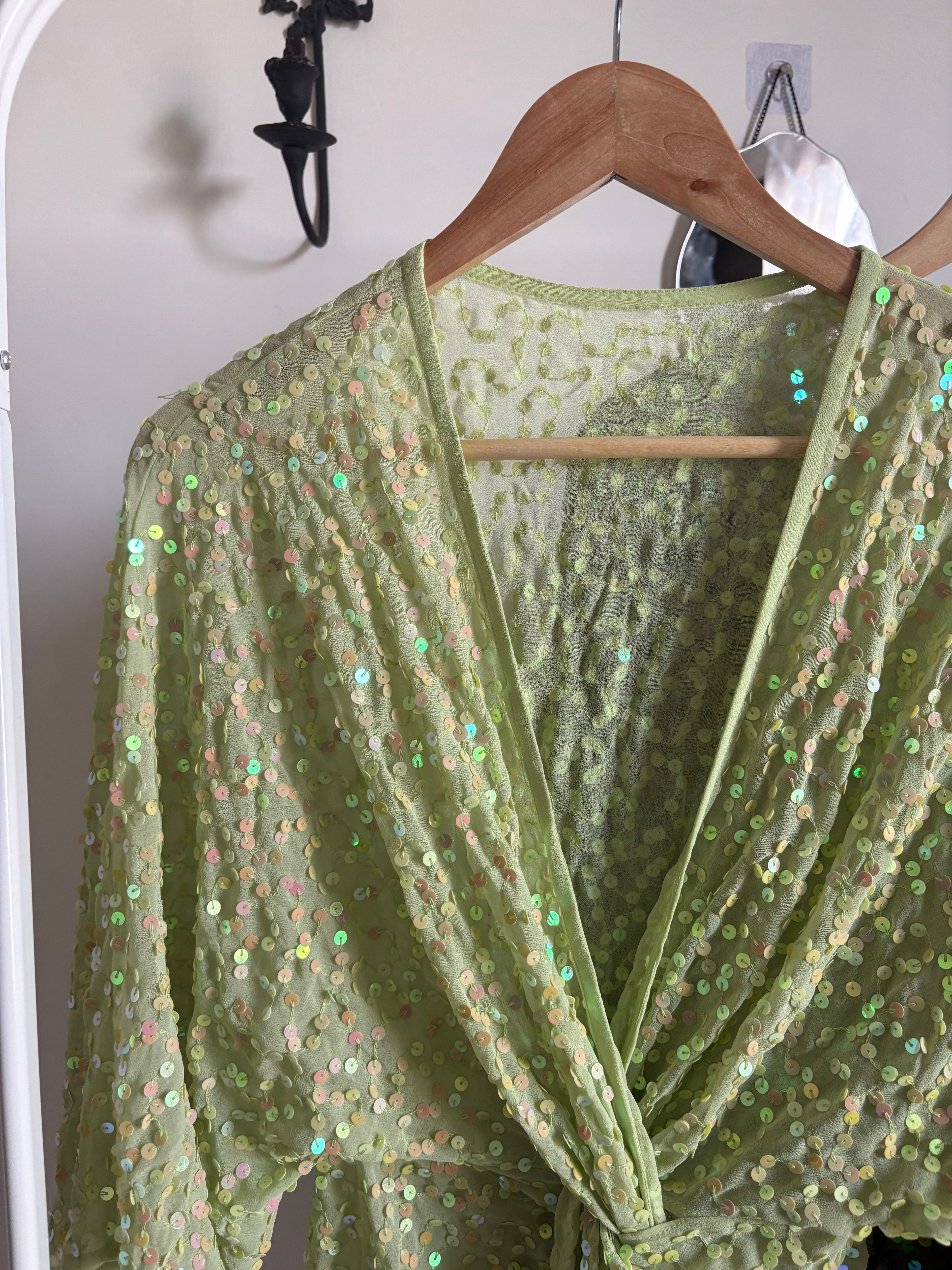 ASOS Design Sequin knot mini dress