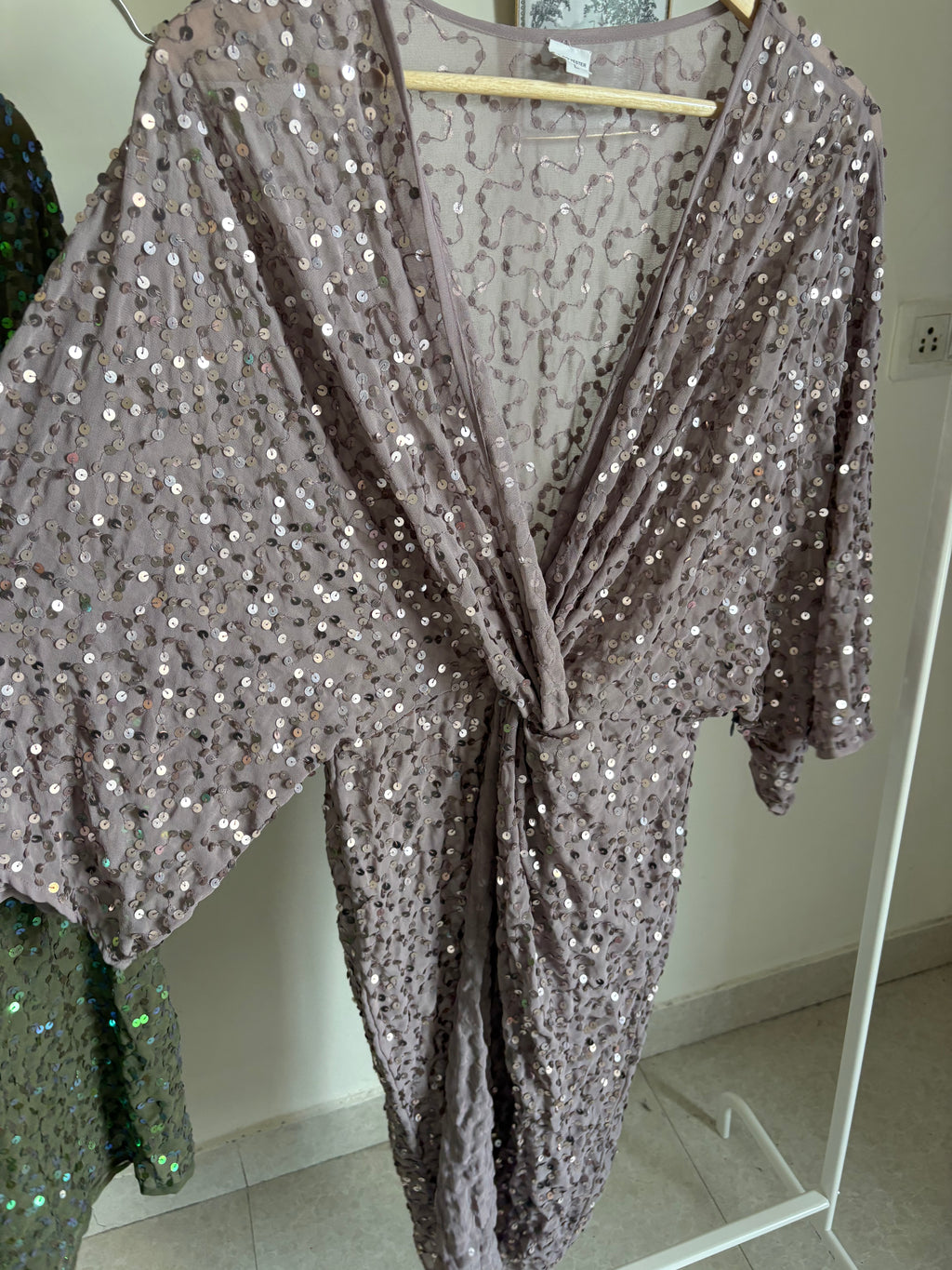 ASOS Design Sequin knot mini dress