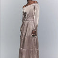 Anthropologie The Somerset Off-Shoulder Maxi Dress S/M