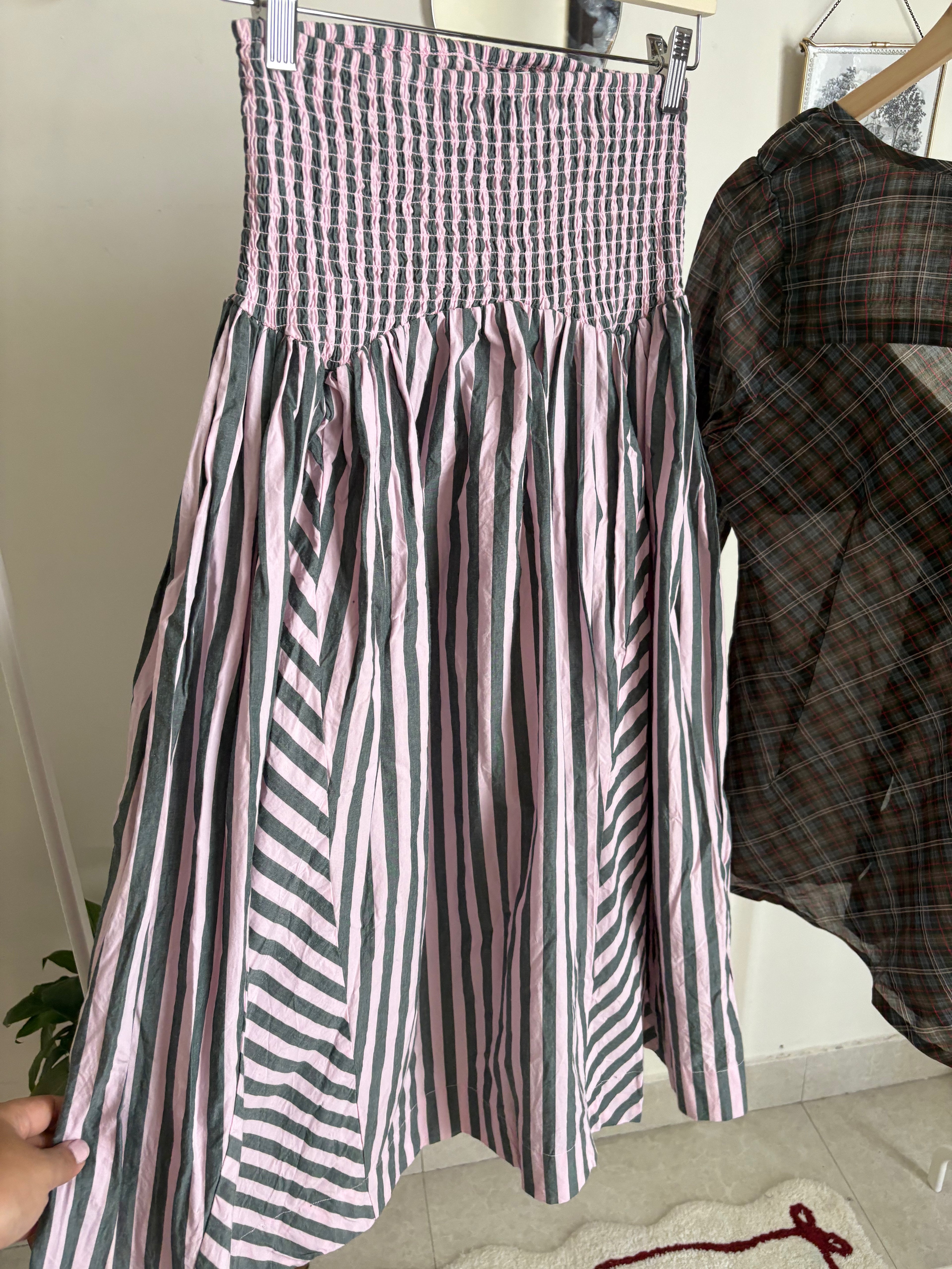Damson Madder Layla Godet Midi Skirt XS-S