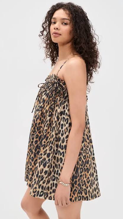 Damson Madder Lilo Leopard Mini Dress S