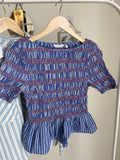 TOMMY HILFIGER SMOCKED TOP XS