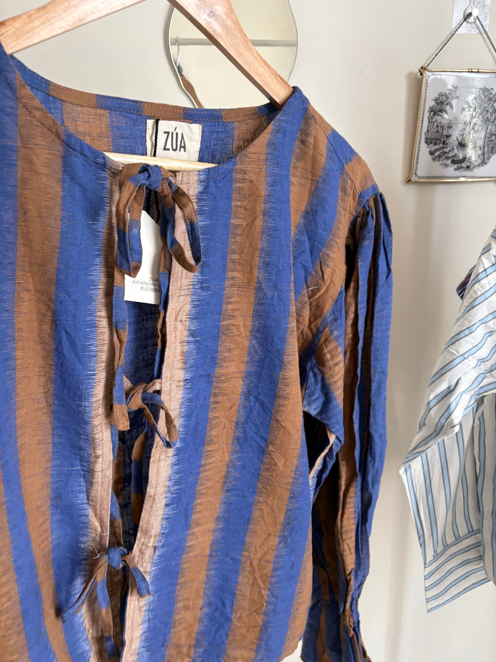 ZUA STRIPED TIE TOP M