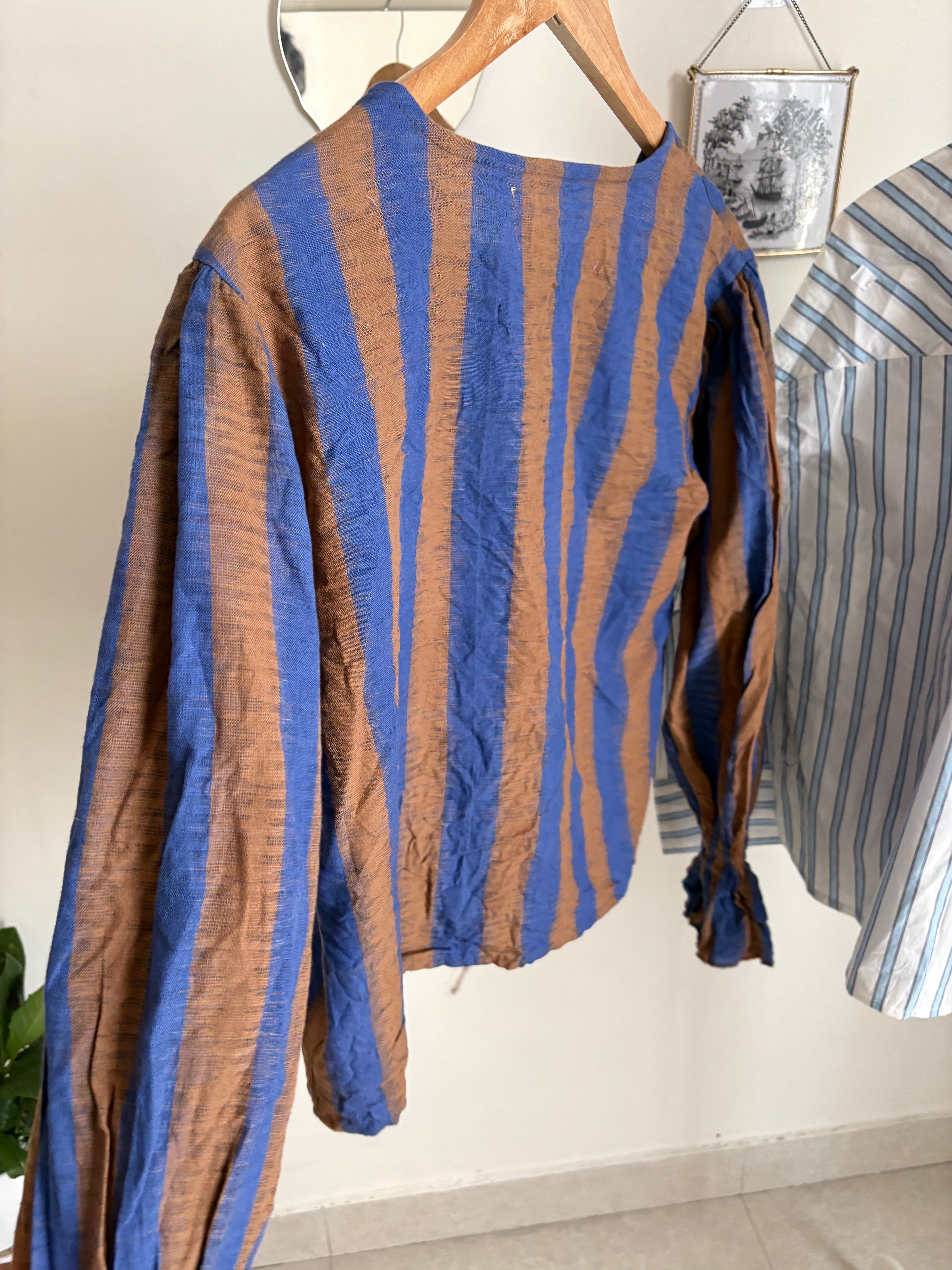 ZUA STRIPED TIE TOP M