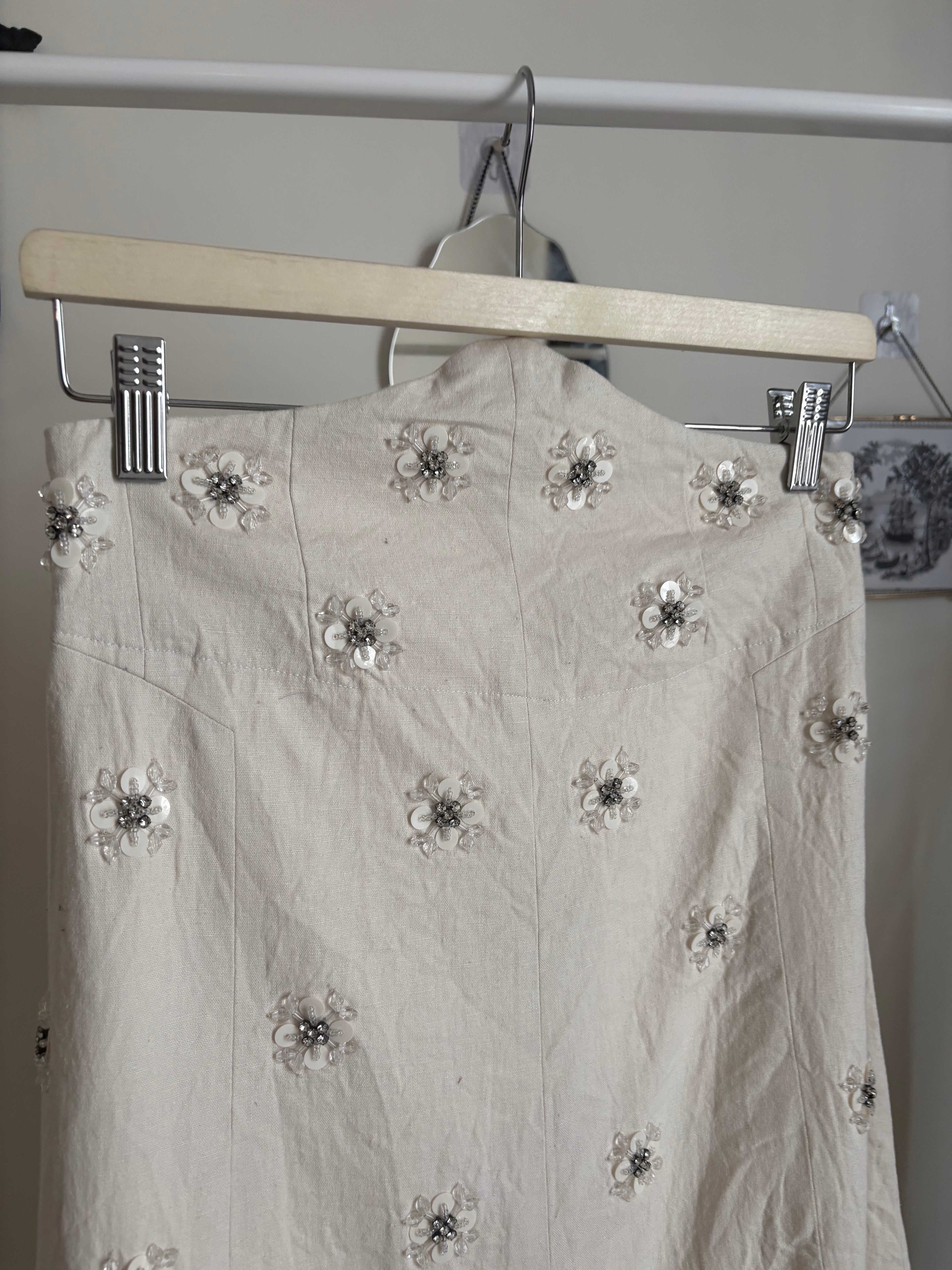 Corset style beaded skirt 28"