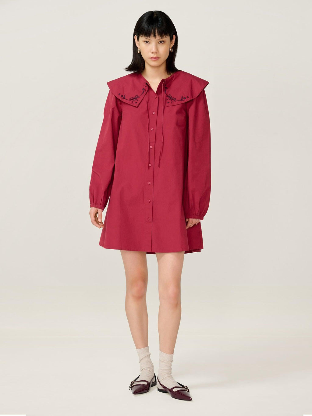 OMNES Women's Red Sloane Dress UK 8