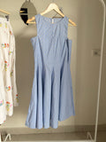 BLUE STRIPED GUSSET DRESS S