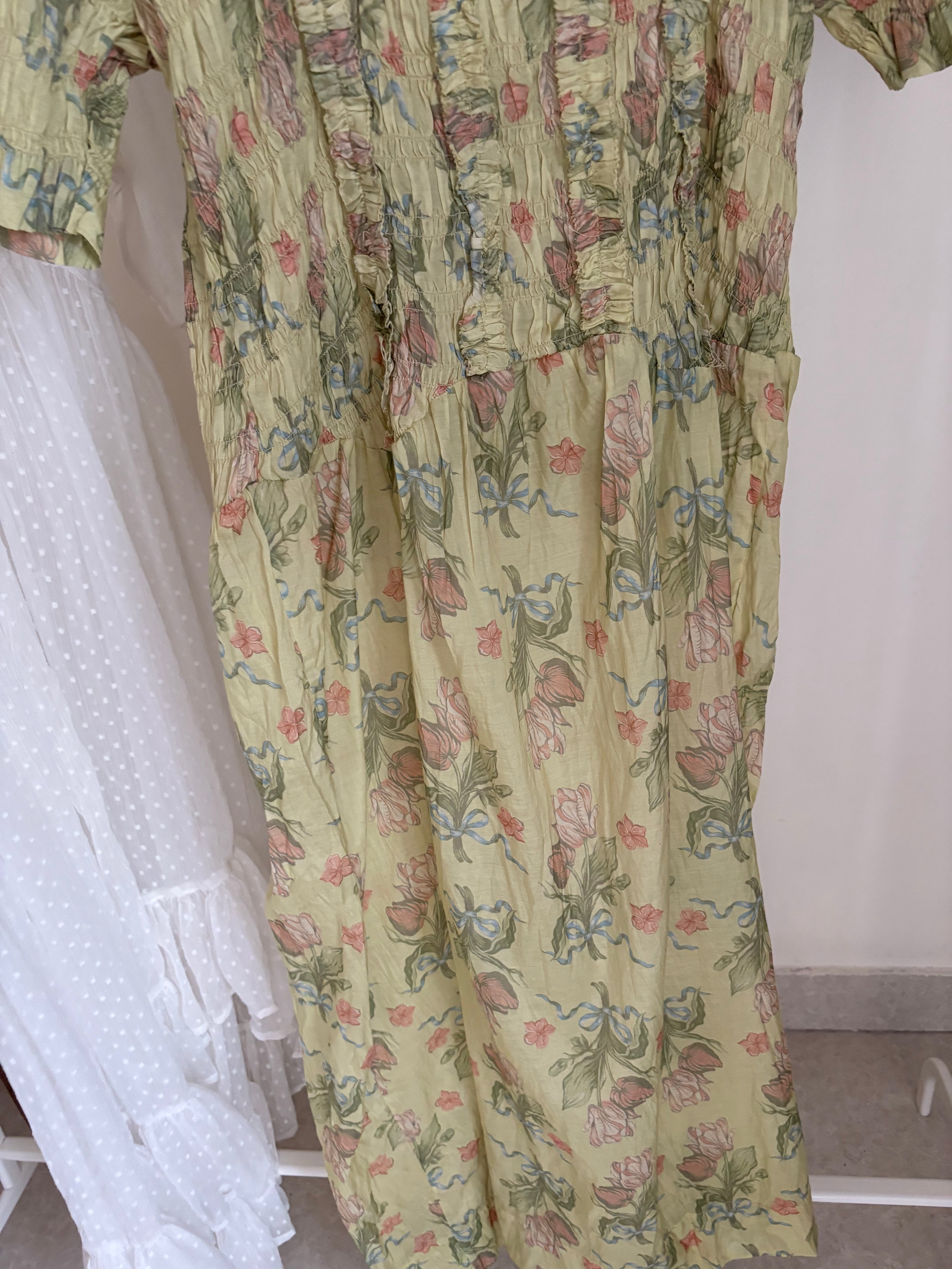 Damson Madder Raphaela Ruffle Midi Dress UK16