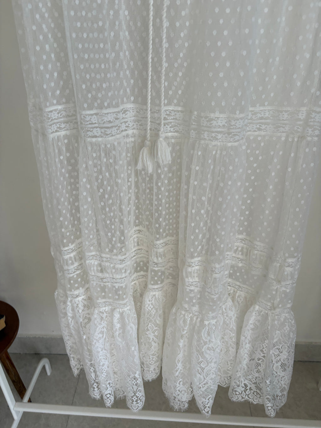 Anthropologie Sheer Lace Maxi Skirt XL