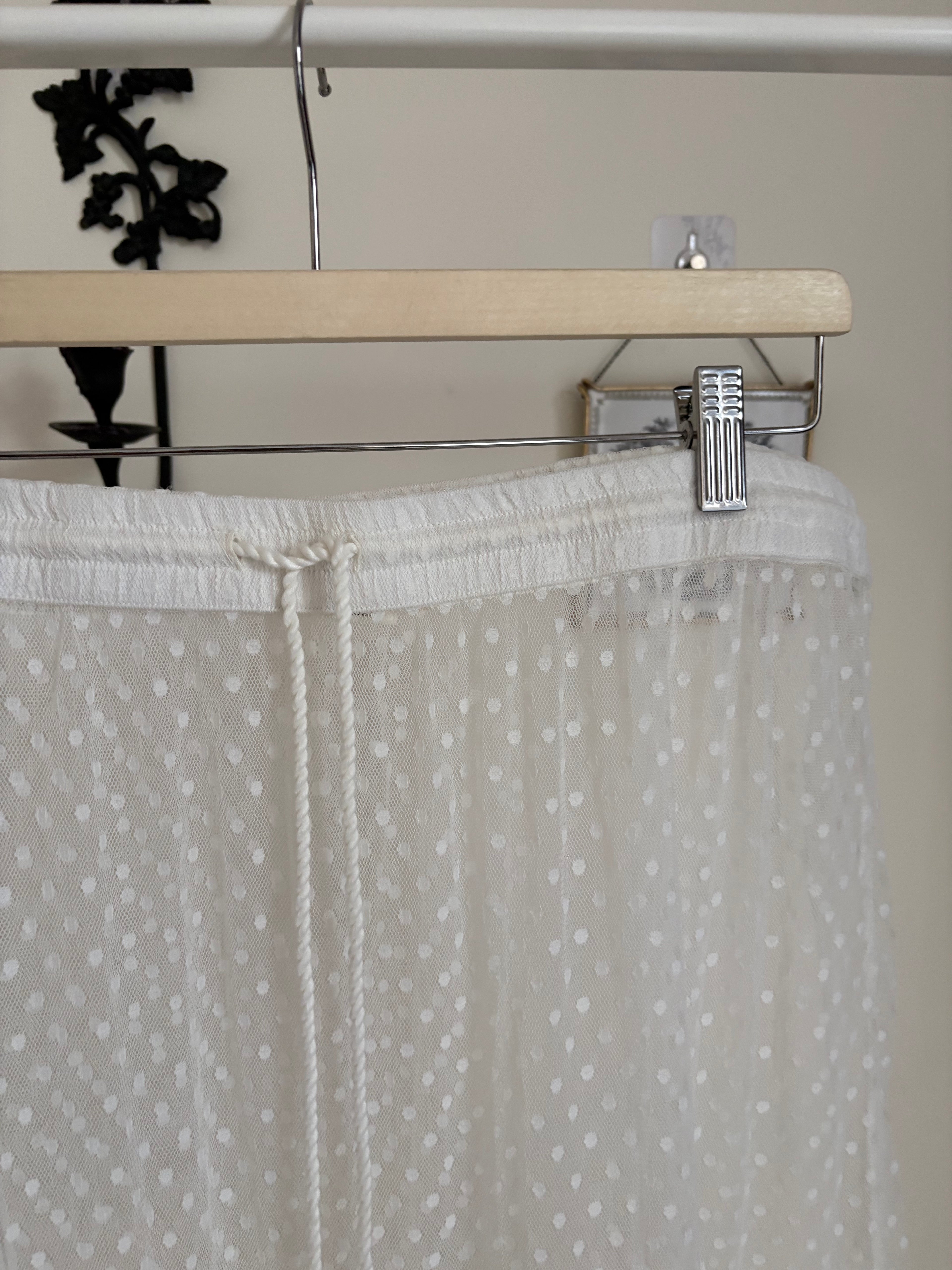 Anthropologie Sheer Lace Maxi Skirt XL