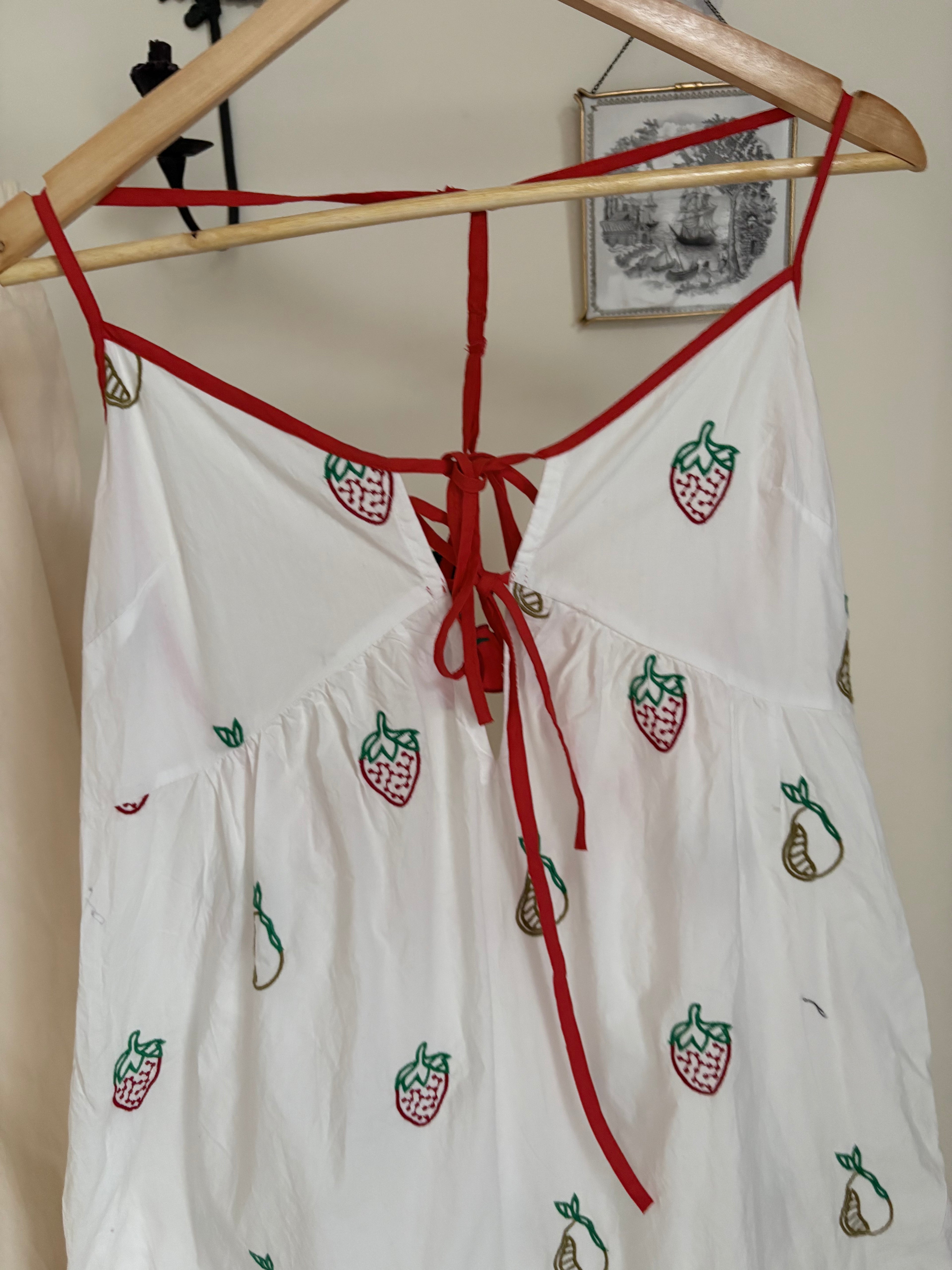 Celandine Eyelet Fruit Embellished Dress XS-S