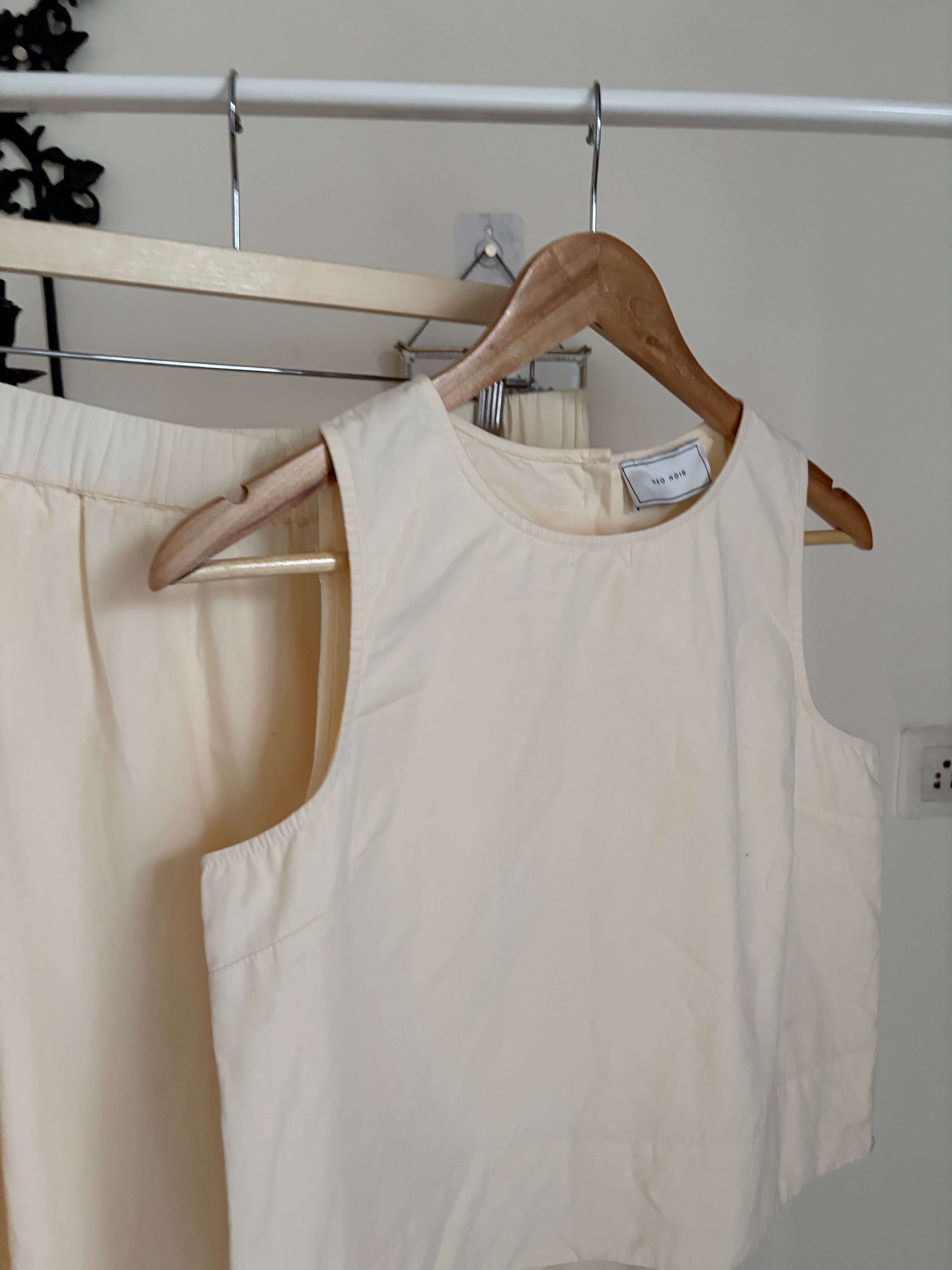 NEO NOIR TOP POLLY C POPLIN LIGHT YELLOW