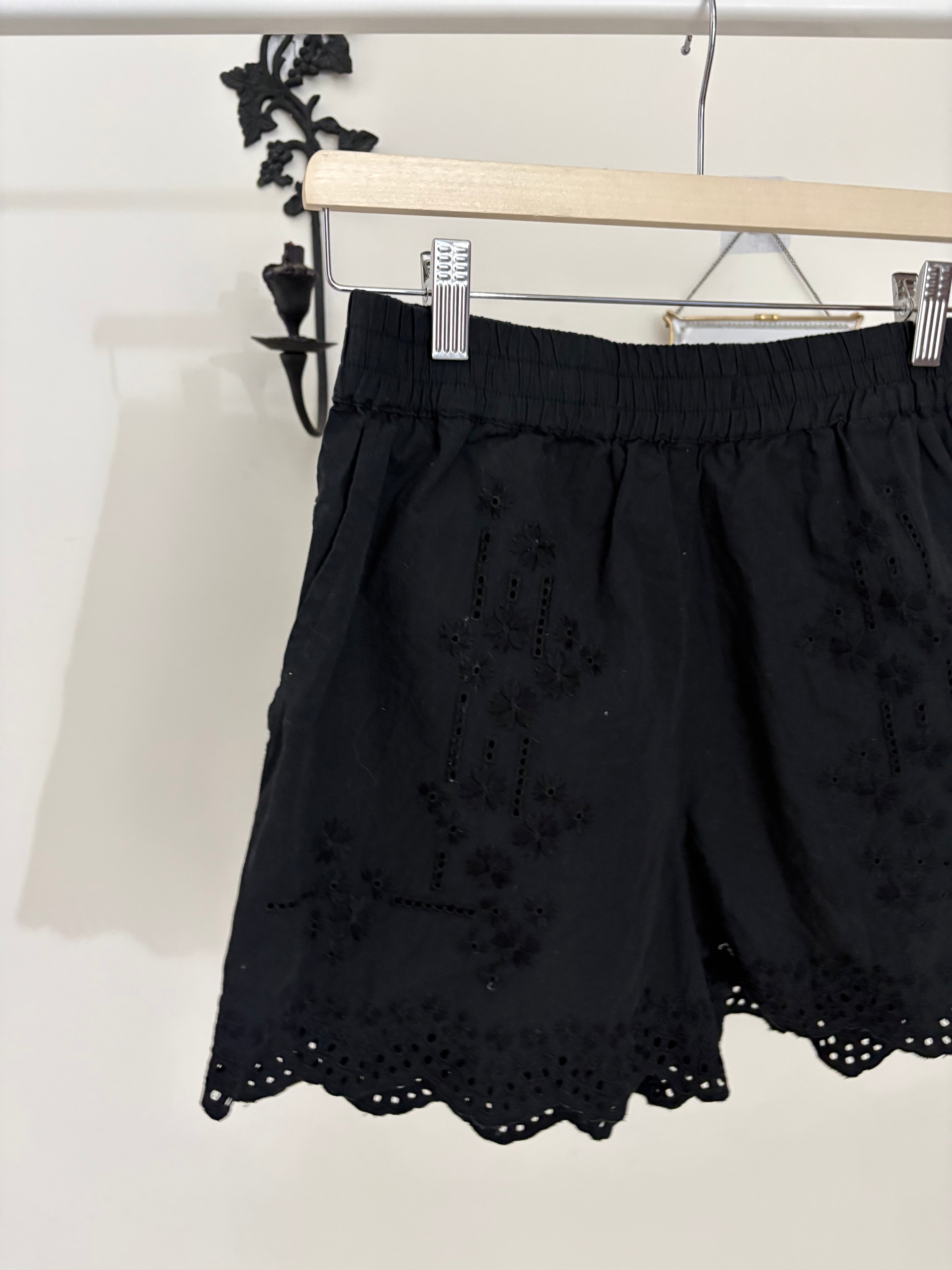 Damson Madder Blondey Shorts Black Embroidery