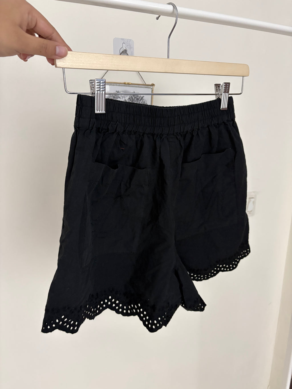 Damson Madder Blondey Shorts Black Embroidery