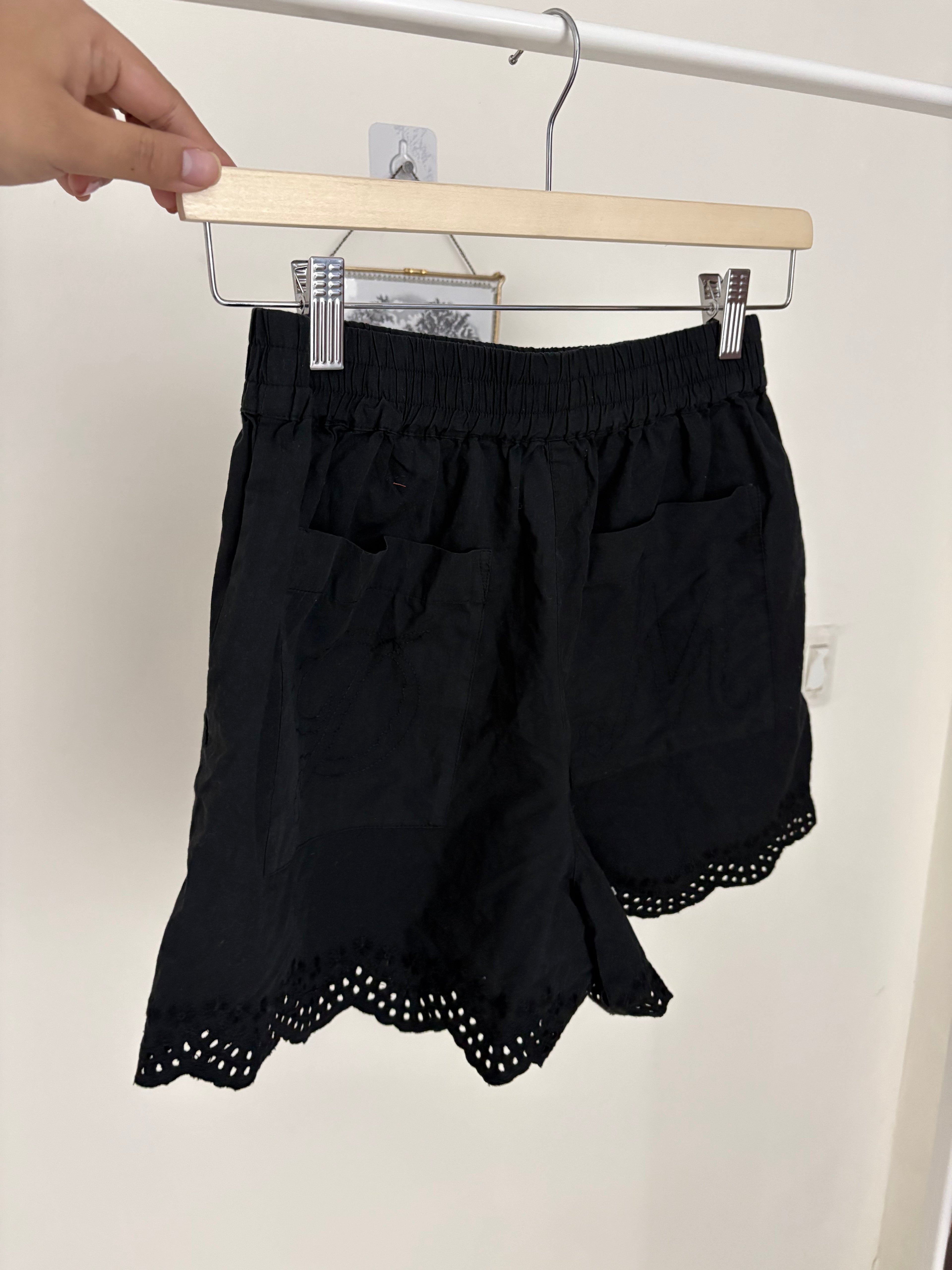Damson Madder Blondey Shorts Black Embroidery