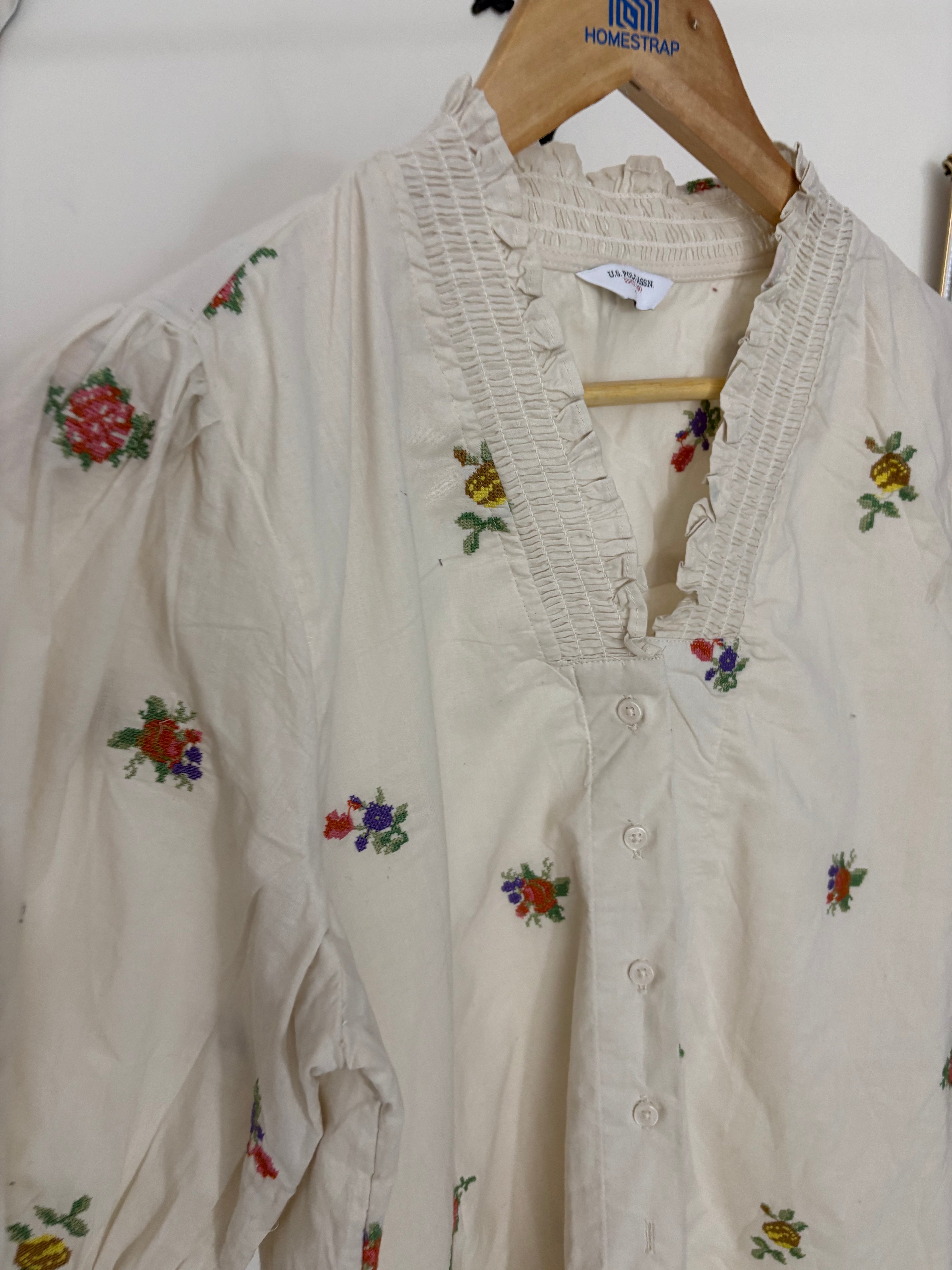 U.S. Polo Assn. Women Floral Print Cotton Top L