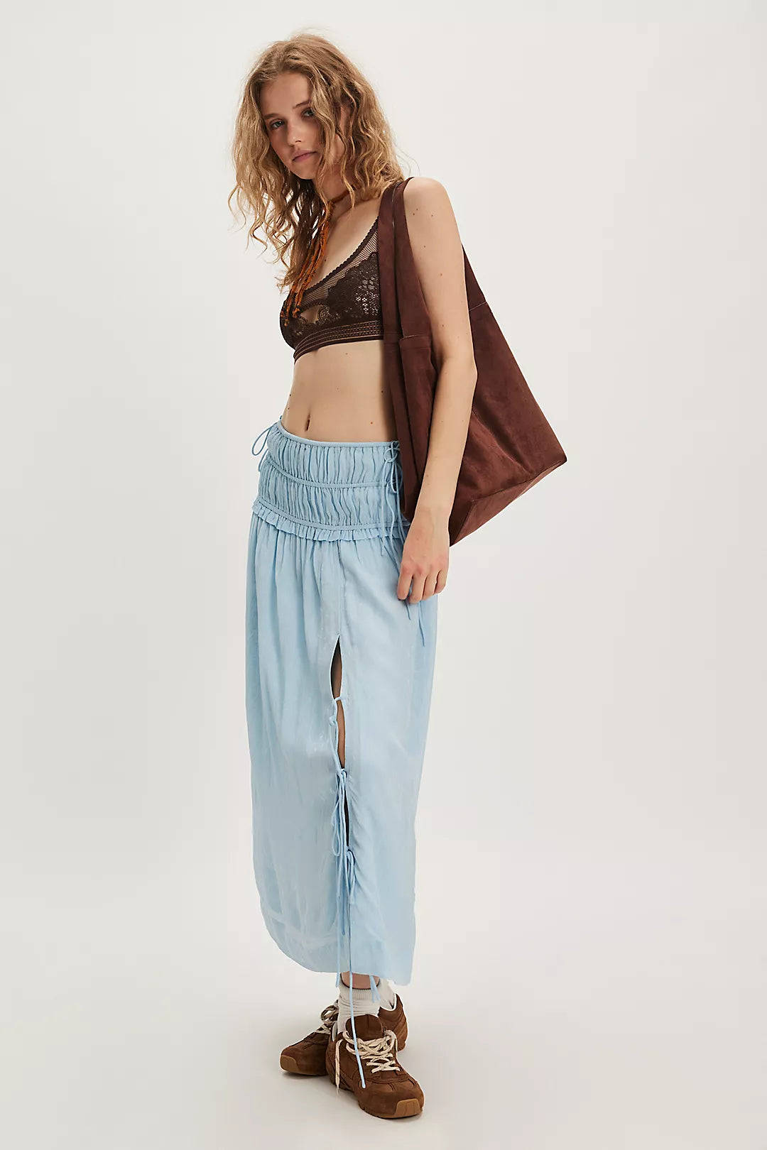 Damson Madder Charlotte Jacquard Midi Skirt UK 8