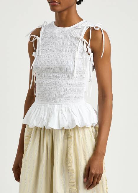 Women's White Becca Cotton Blouse