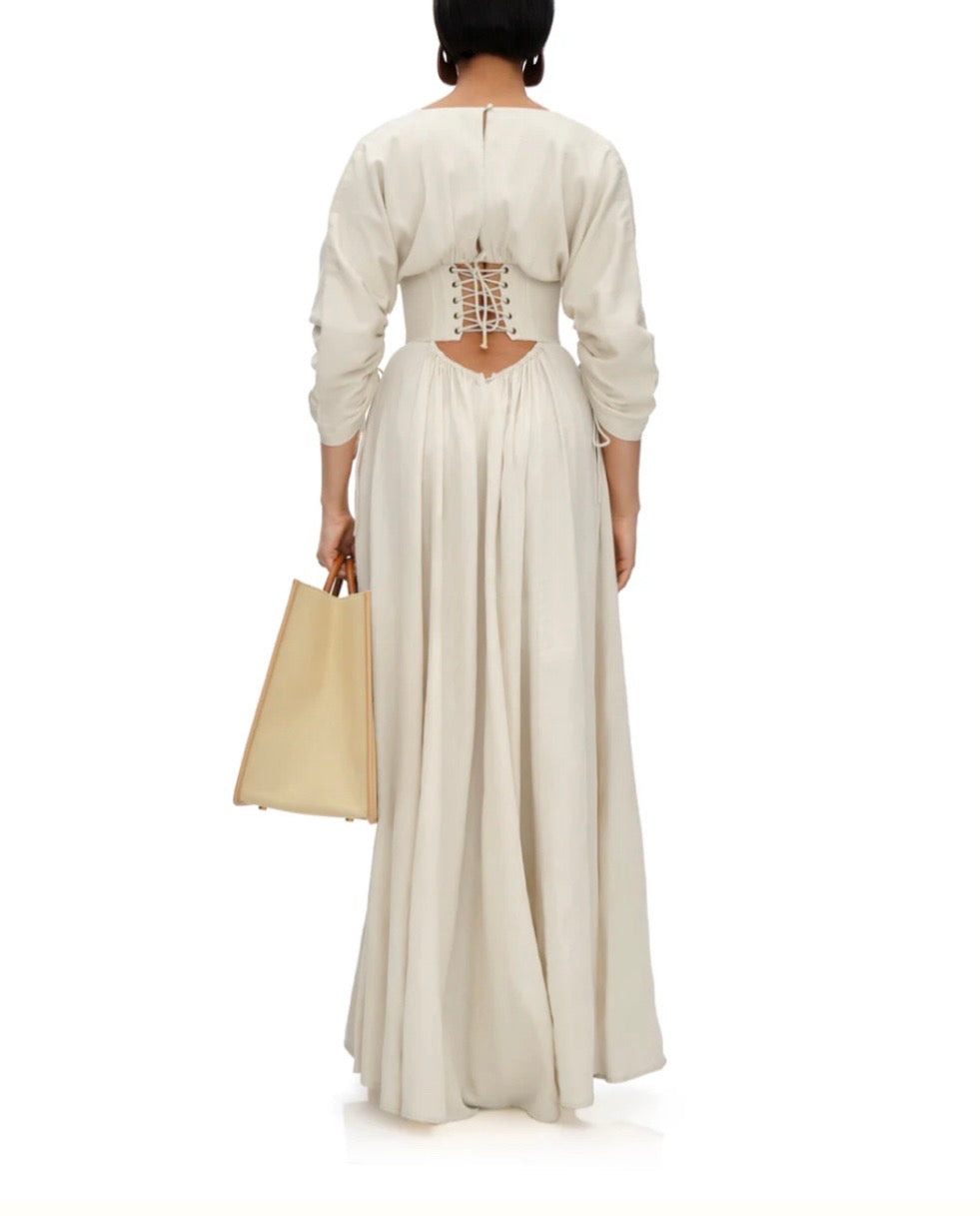 Andrea Iyamah Adelle white dress S