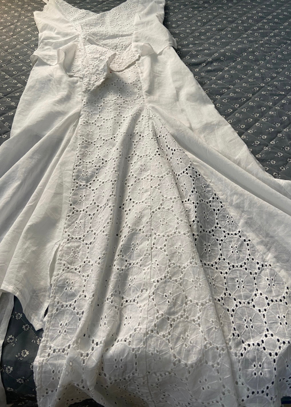 LAAGAM lea midaxi dress in white lace