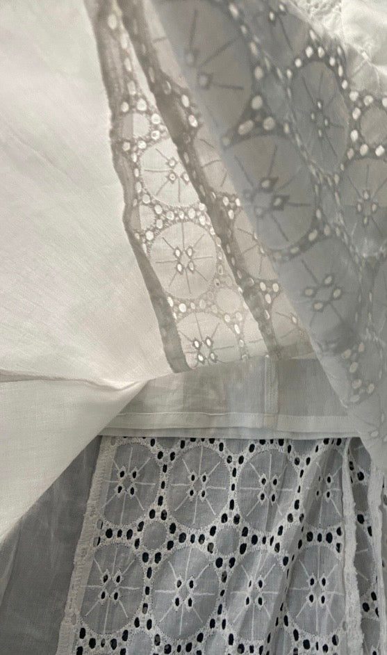 LAAGAM lea midaxi dress in white lace