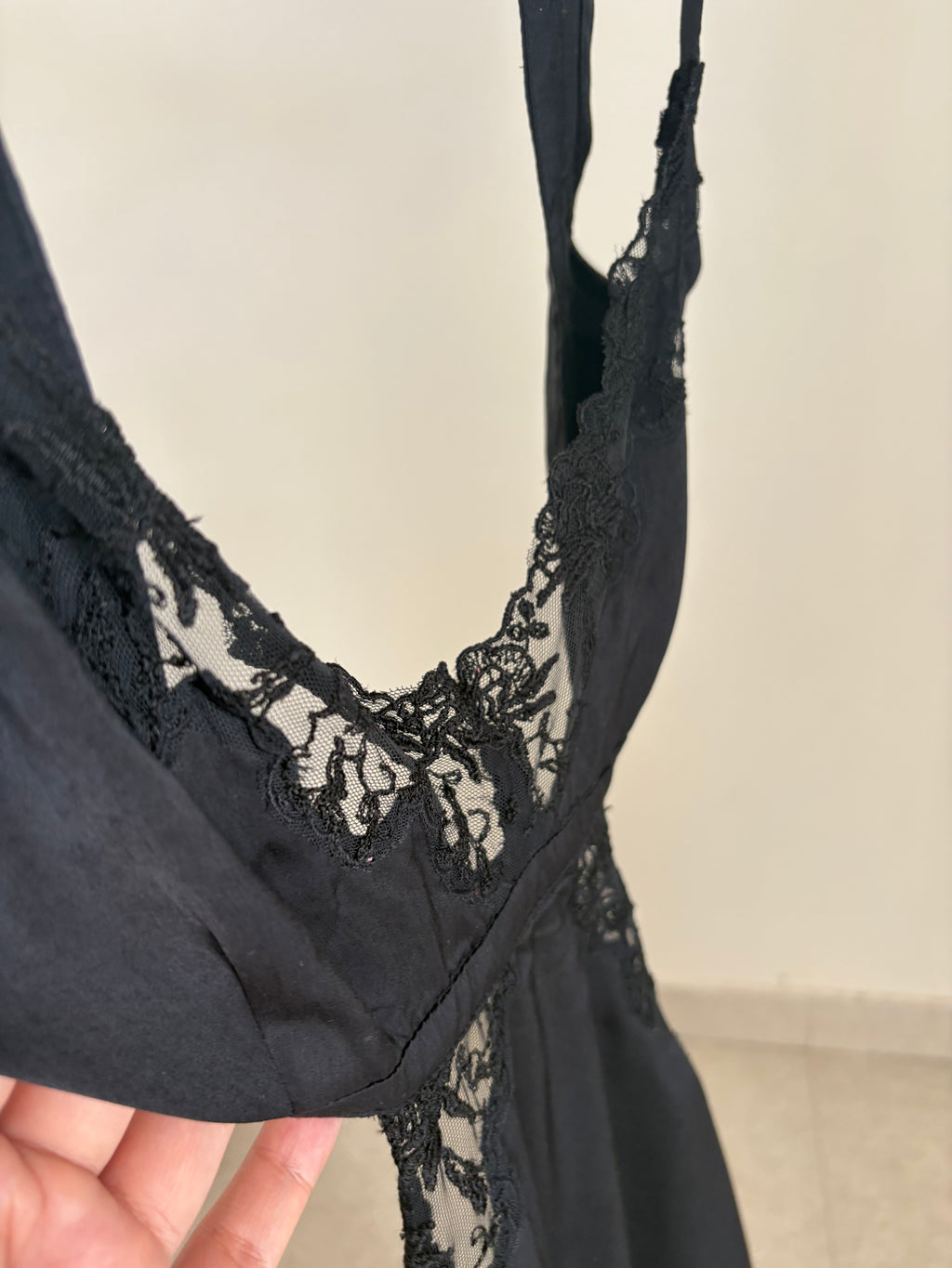 LYREBIRD  Lace Cutout Maxi Chemise S