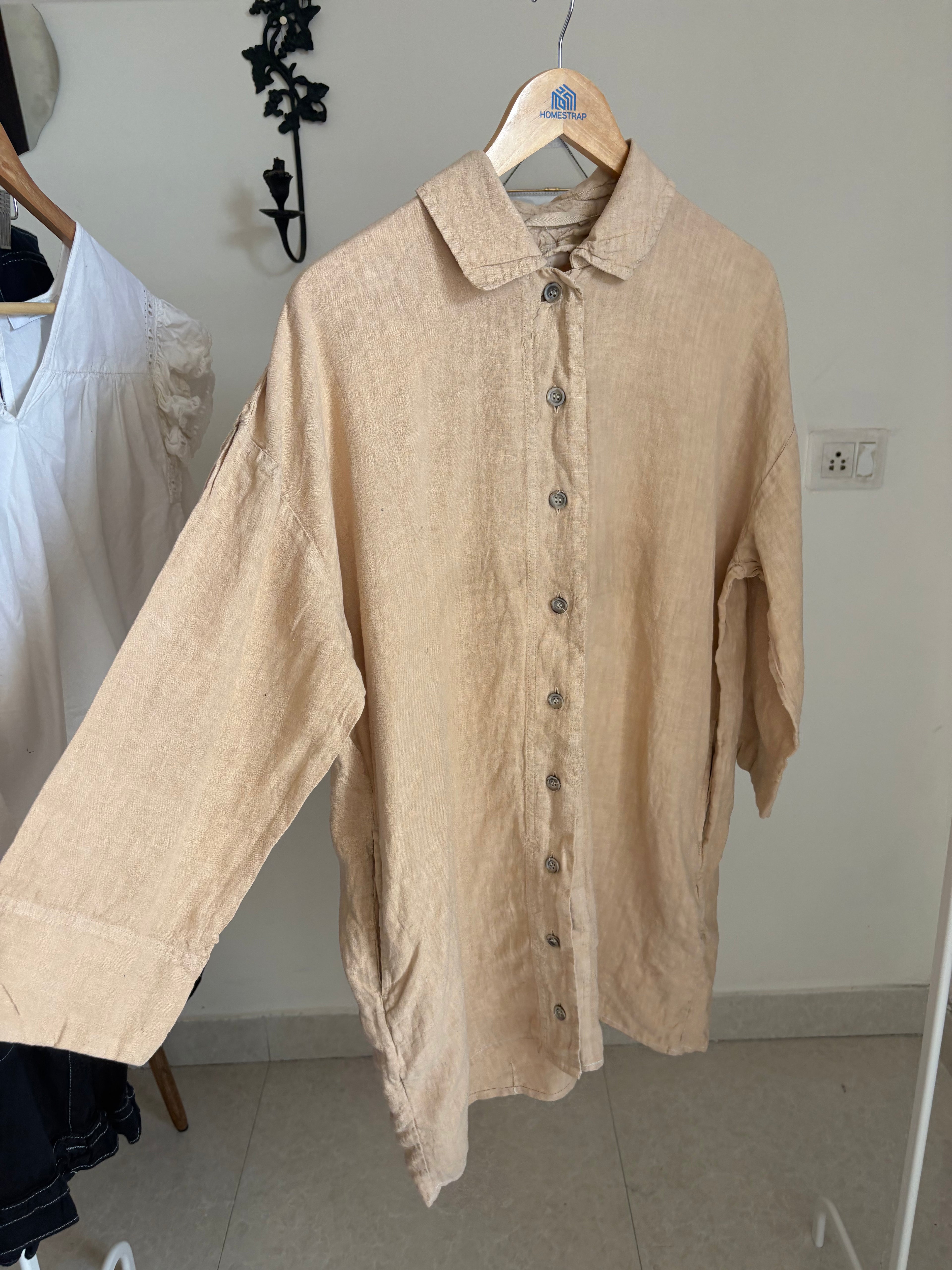 TOAST LINEN SHIRT DRESS L