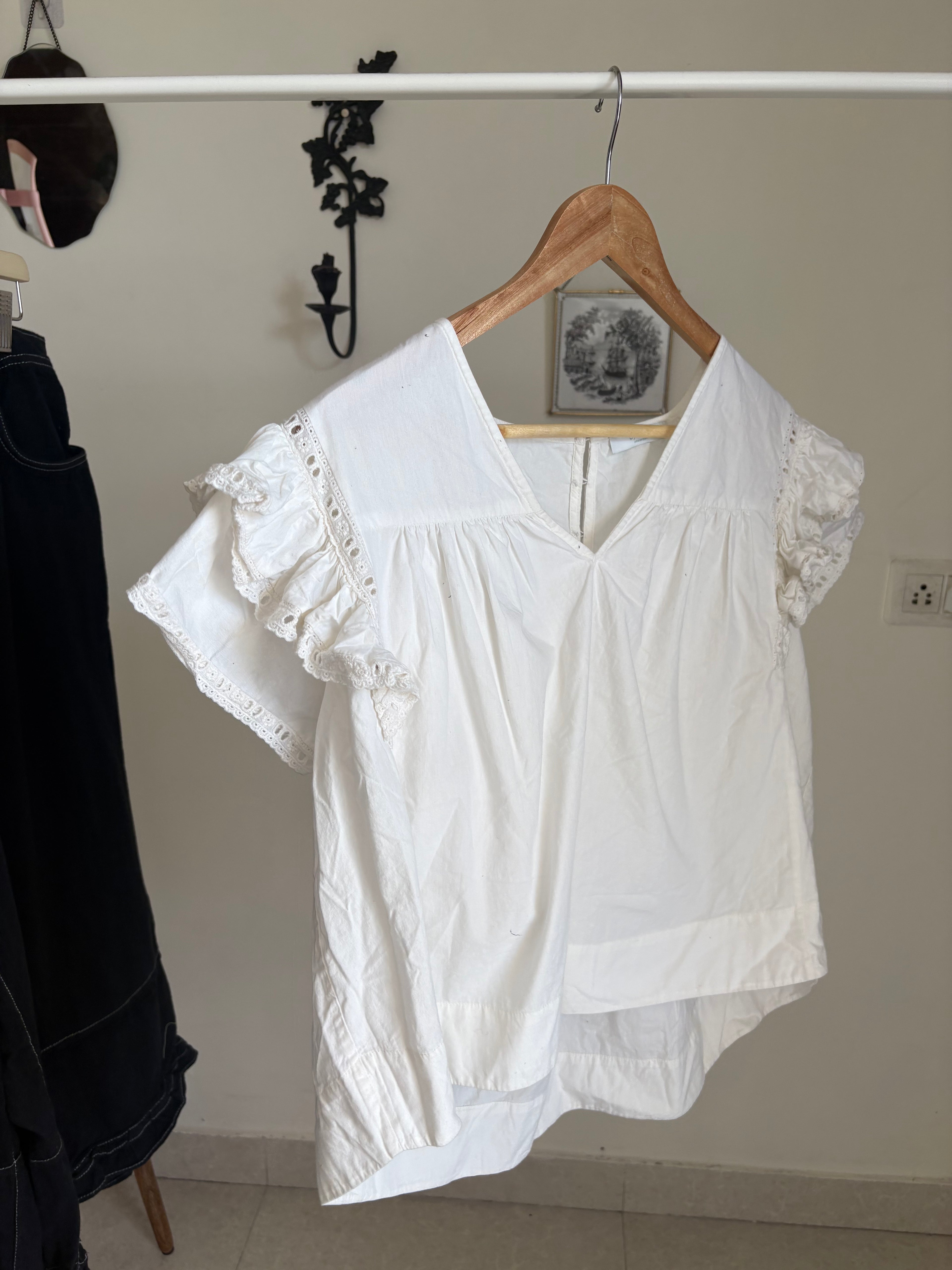 BY BAR AMSTERDAM river poplin blouse | off white S