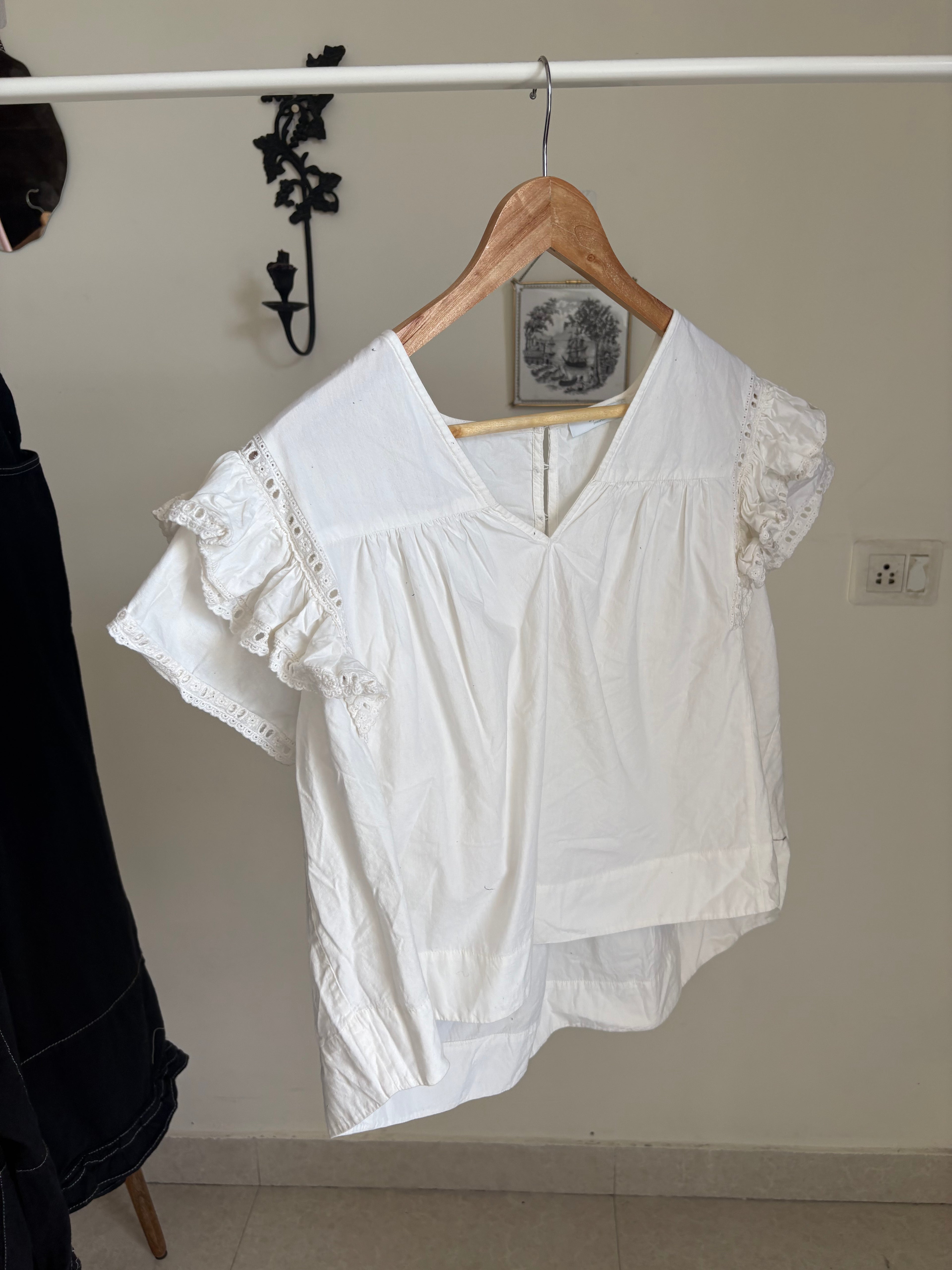 BY BAR AMSTERDAM river poplin blouse | off white S