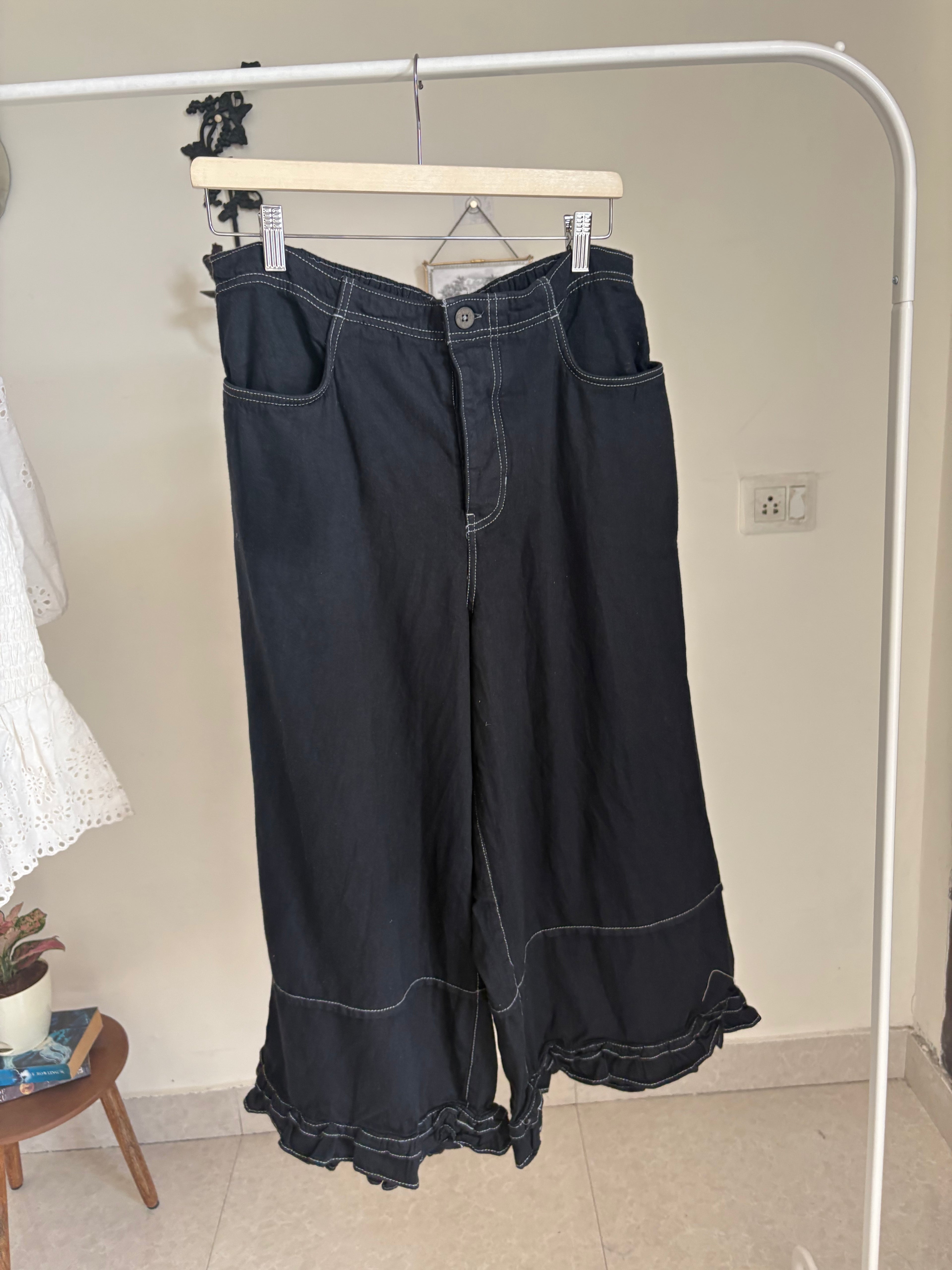 FREE PEOPLE Women's Gray Love Me Not Bloomer Jeans L