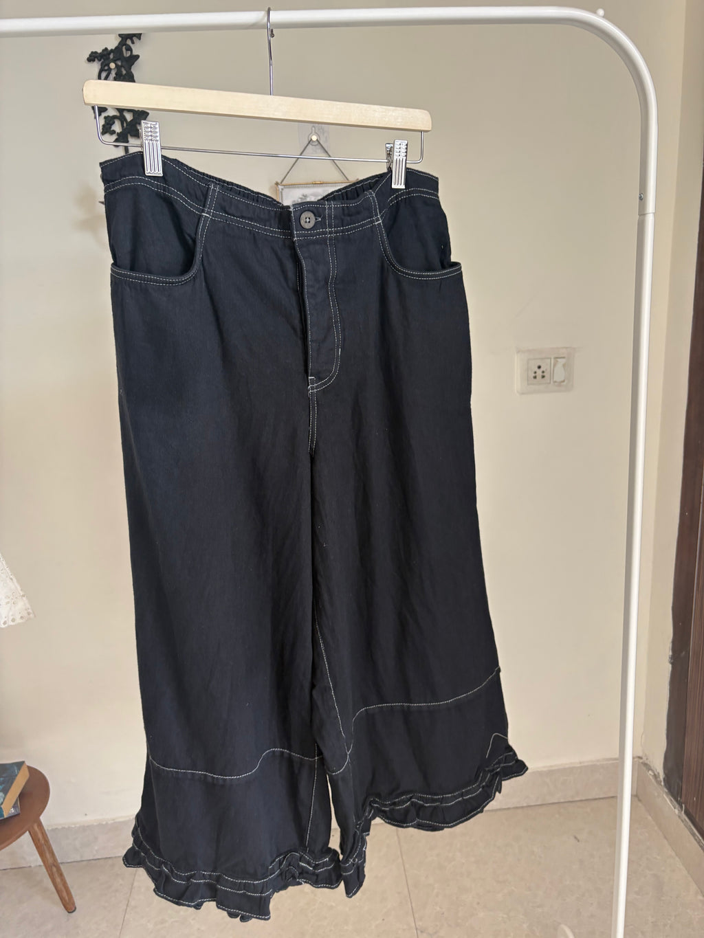 FREE PEOPLE Women's Gray Love Me Not Bloomer Jeans L