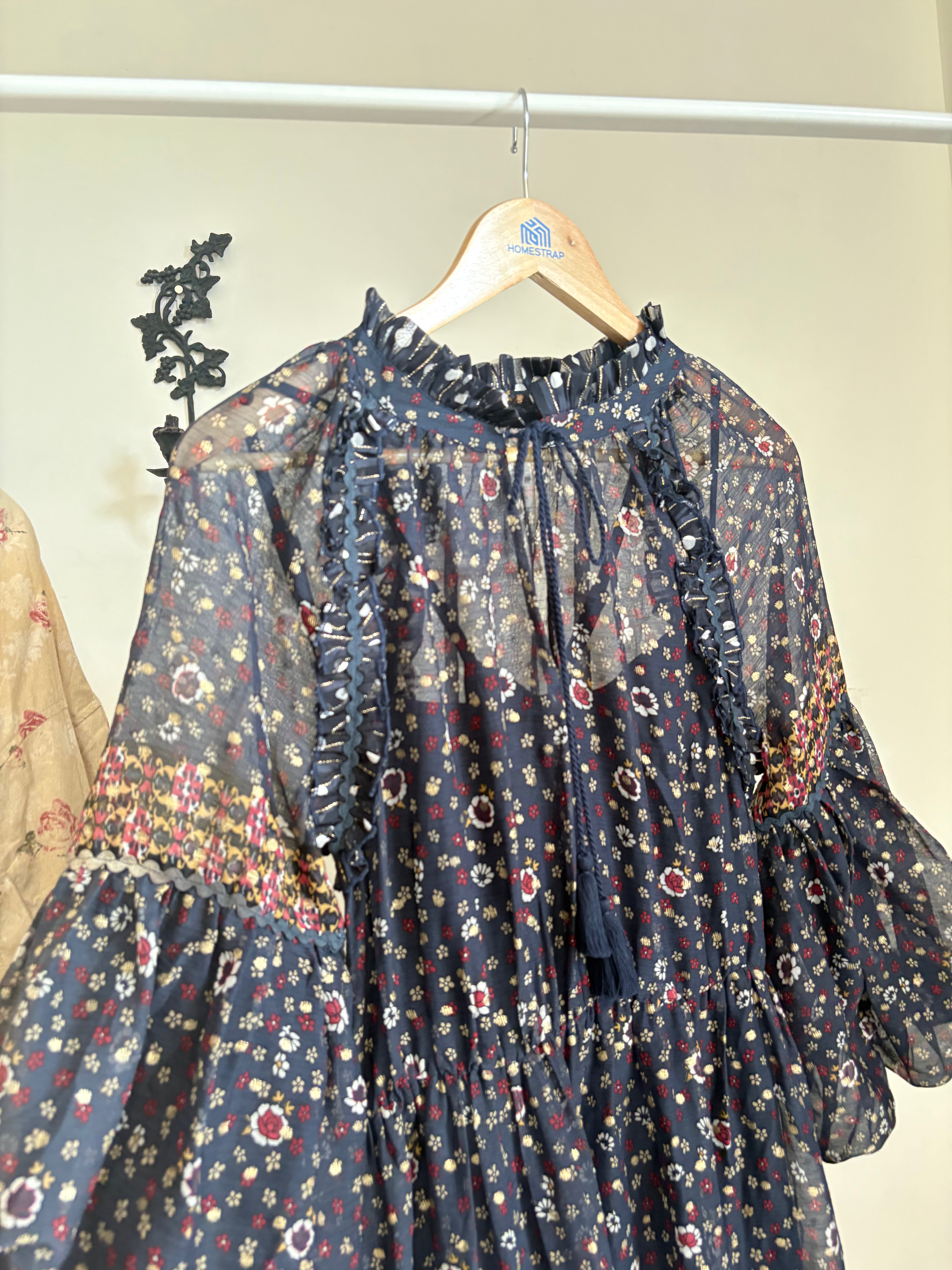 NINE SAVANNA MILLER GEORGETTE DRESS S