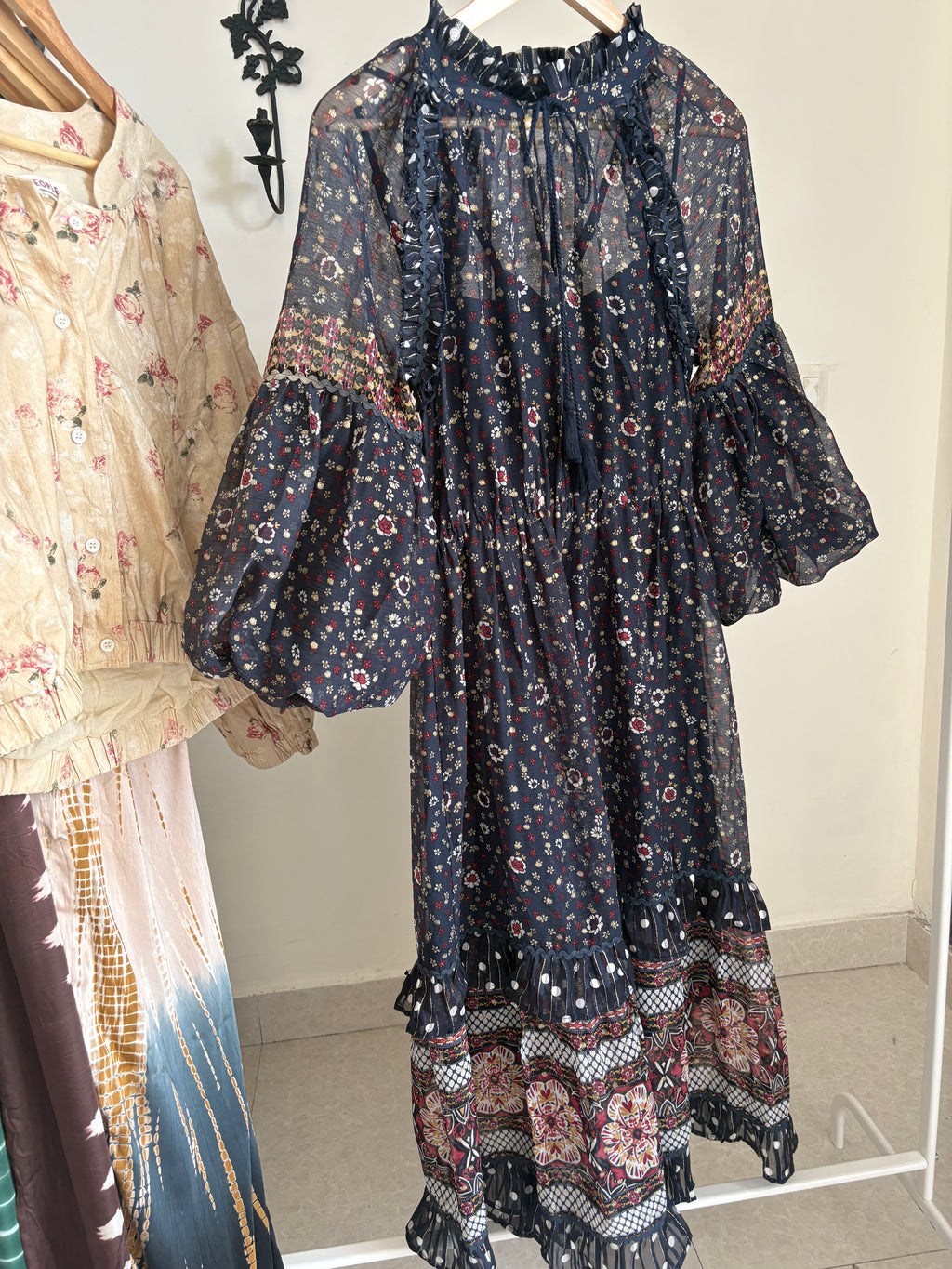 NINE SAVANNA MILLER GEORGETTE DRESS S