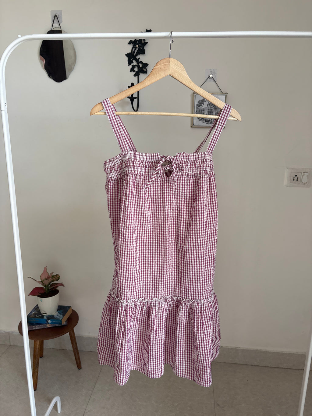 Lucky Brand Easy Cotton Gingham Minidress XS