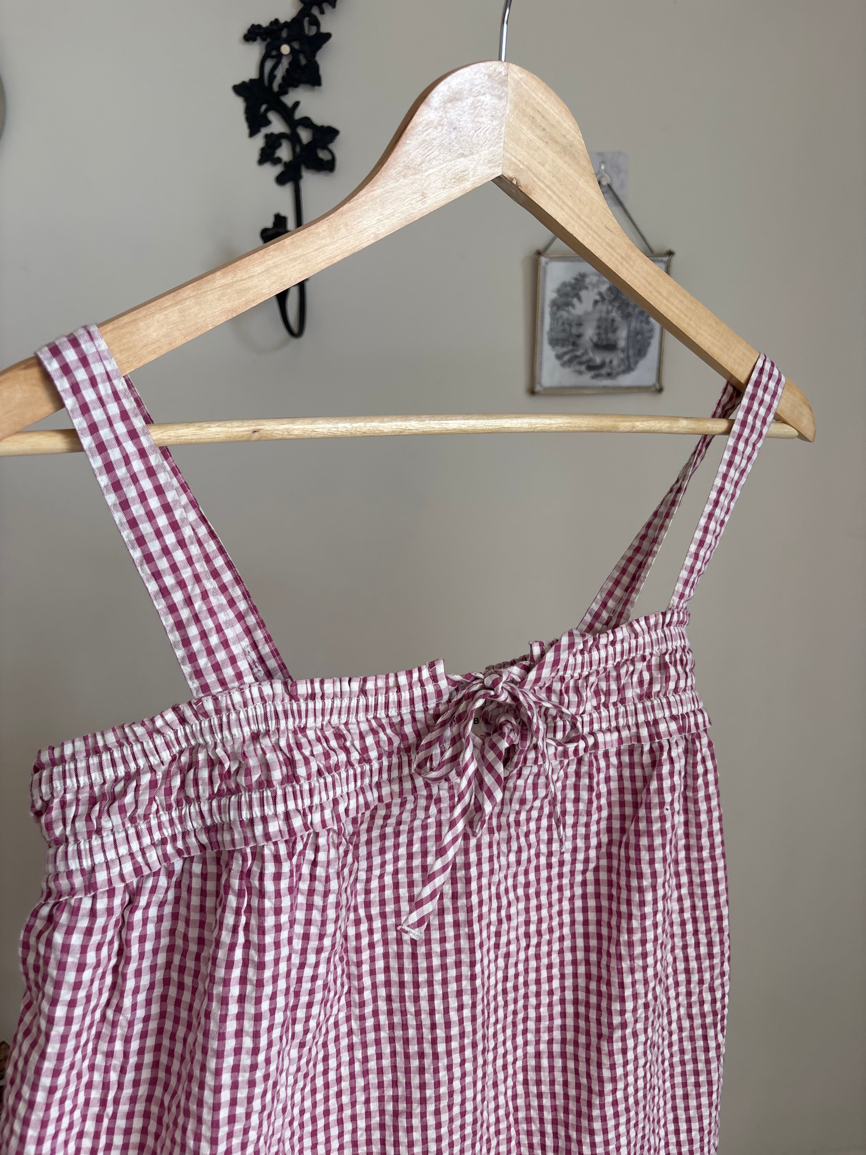 Lucky Brand Easy Cotton Gingham Minidress XS