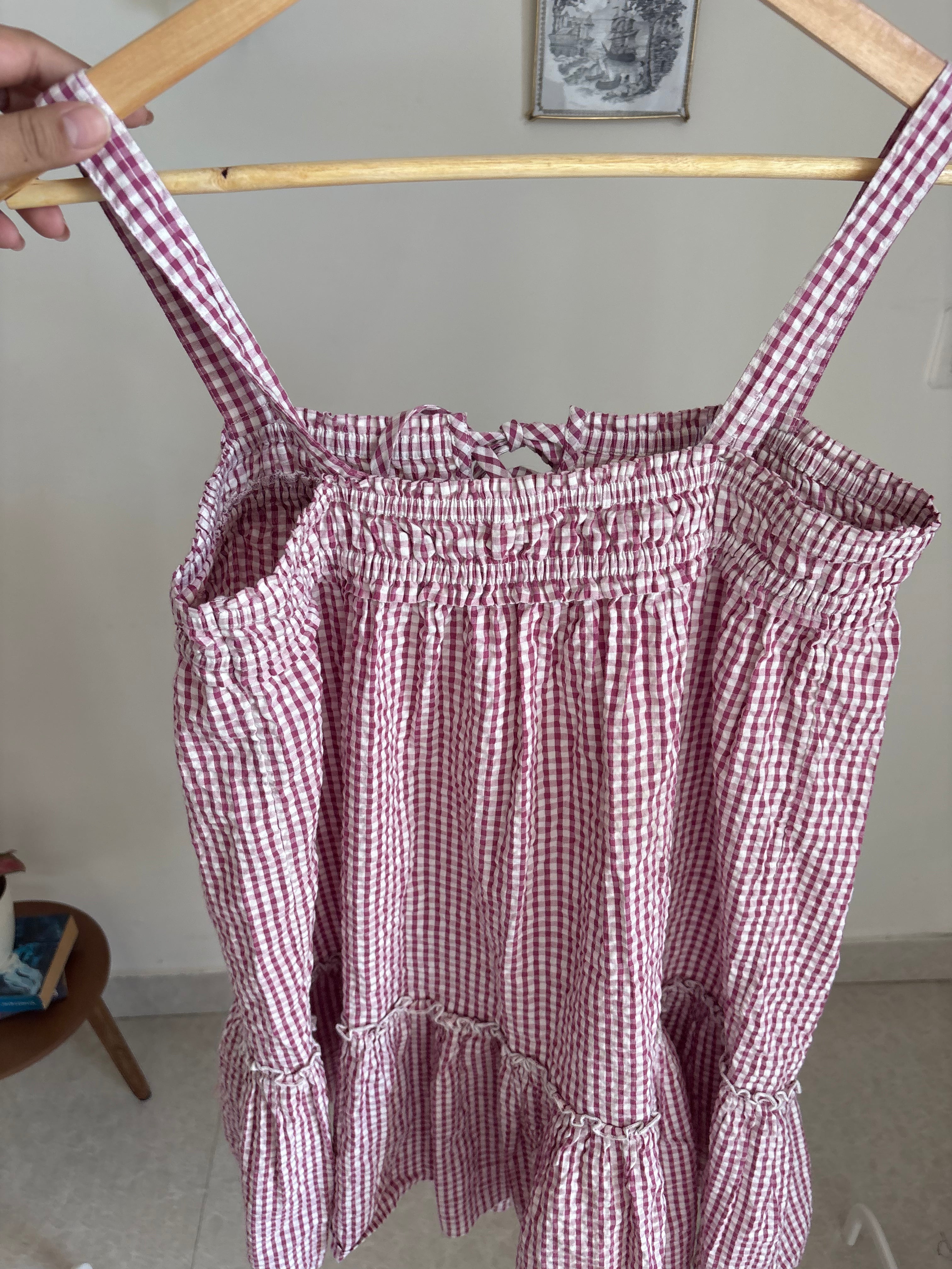 Lucky Brand Easy Cotton Gingham Minidress XS