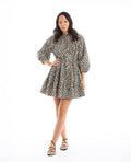 APIECE APART ALESSA MINI DRESS - BLACK/WHITE PRINT M