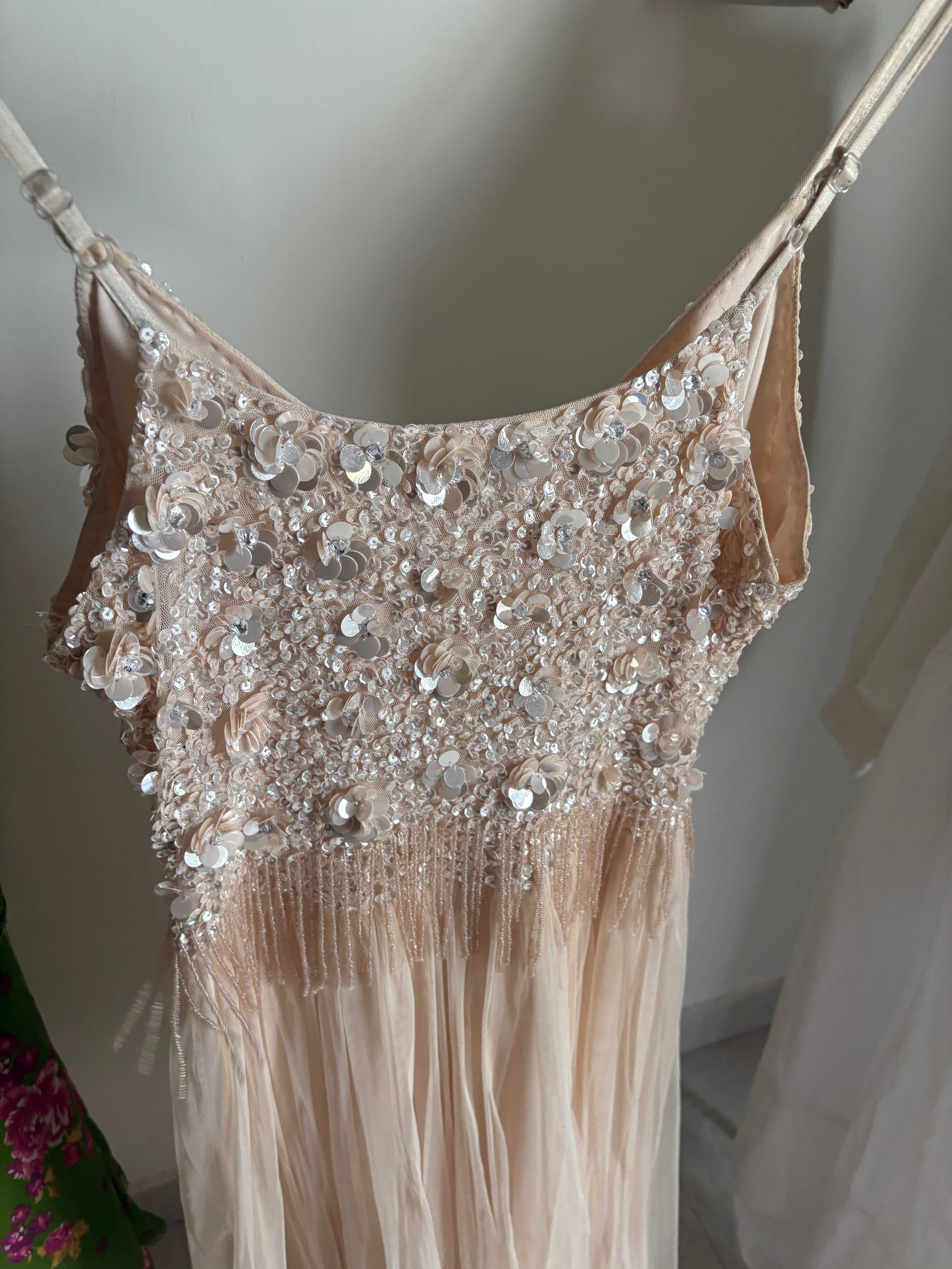 Lace & Beads Cocktail dress / Party dress S