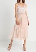 Lace & Beads Cocktail dress / Party dress S