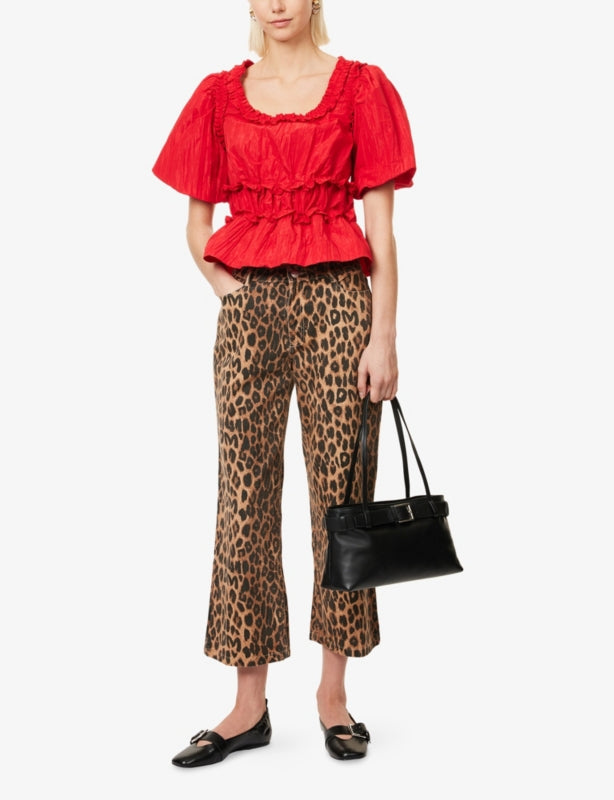 DAMSON MADDER Kenny Twill Trouser- Leopard